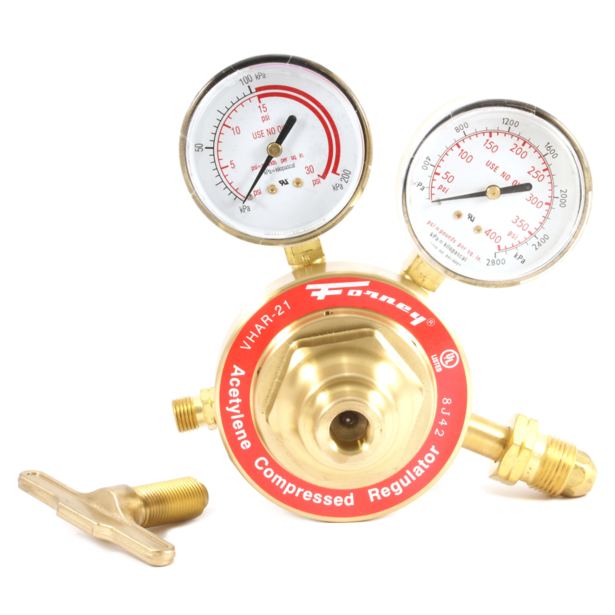 Forney, 450 Series Acetylene Regulator, Max. Inlet Pressure 400 PSIG, Model# 87101