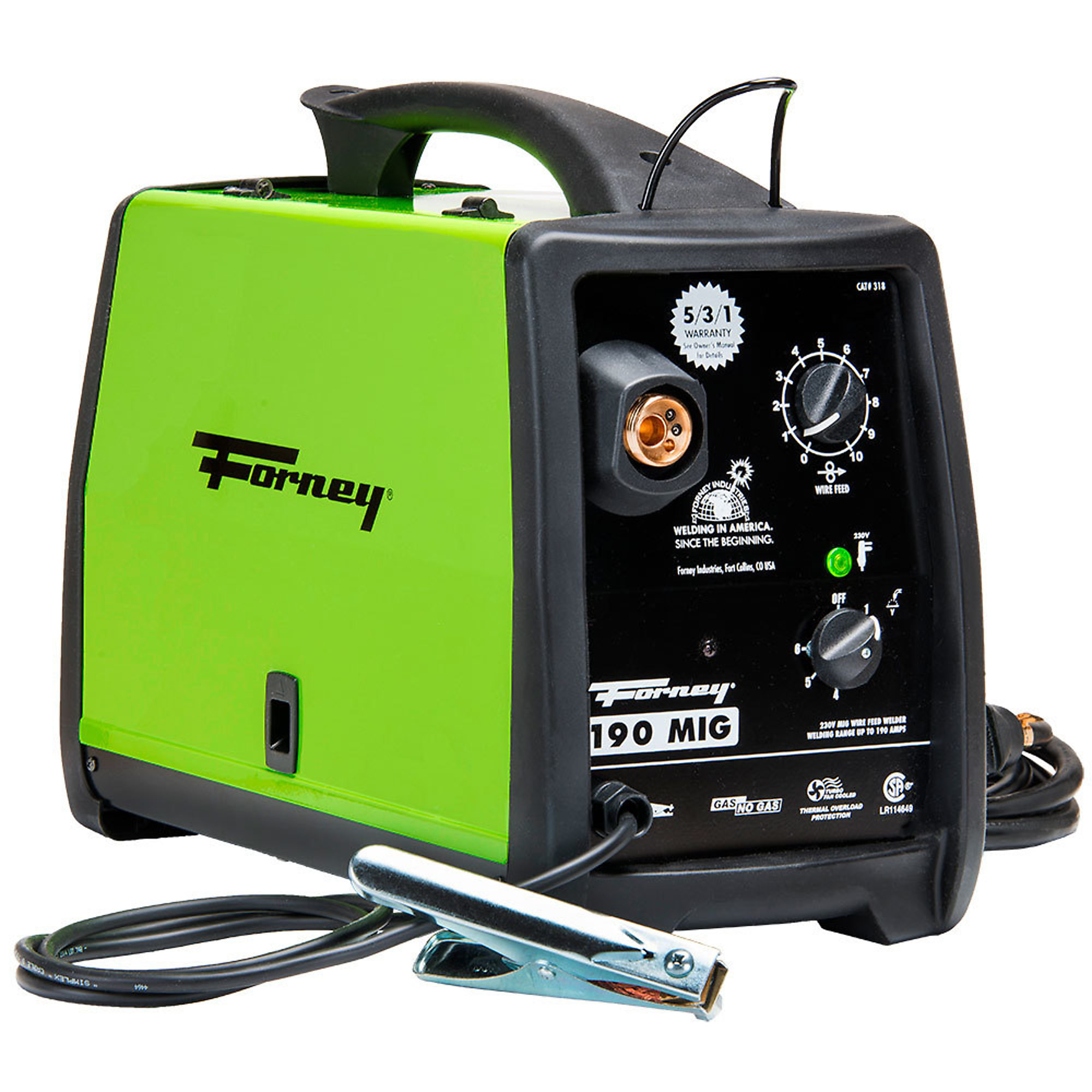 Forney, 190 MIG Welder, Volts 230 Max. Amps 190 Mig Ready, Model# 318