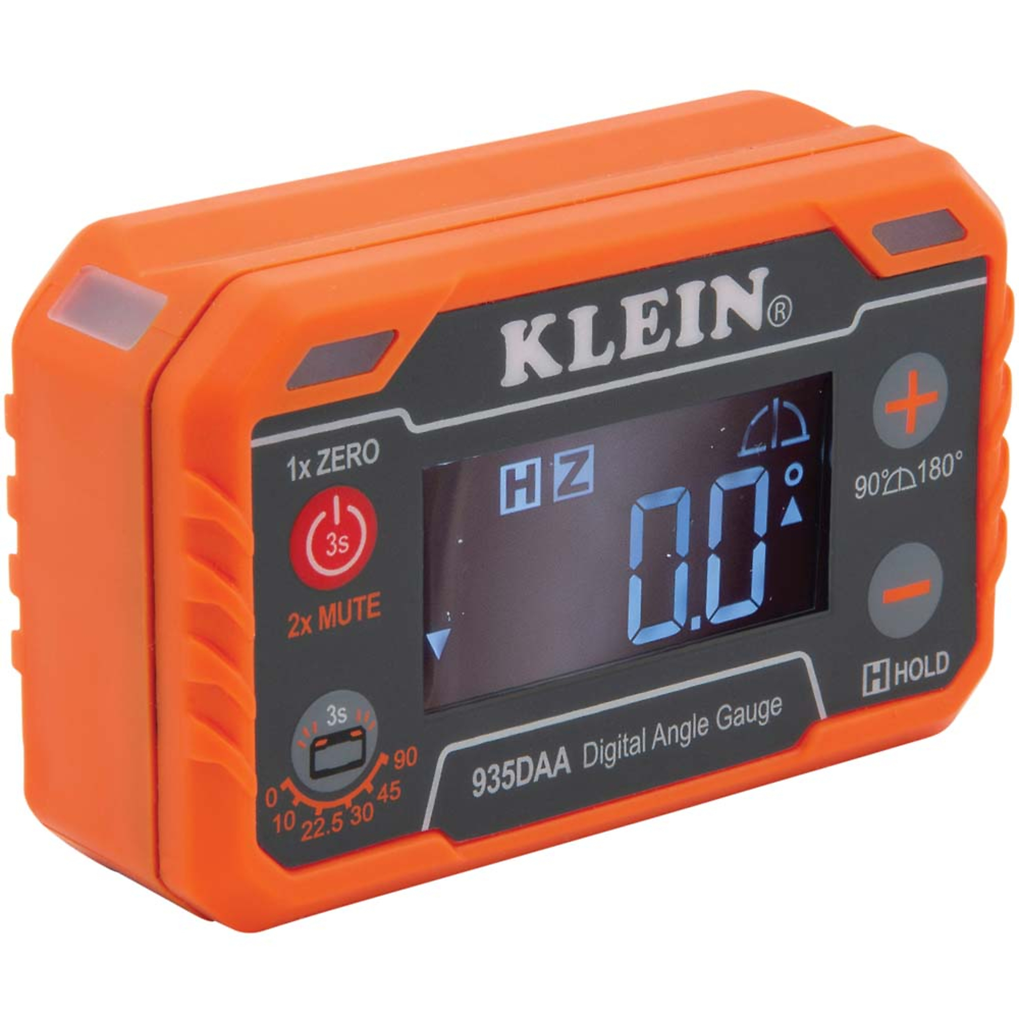 Klein Tools, Digital Angle Gauge with Angle Alert, Level Type Angle, Length 1.02 in, Model# 935DAA