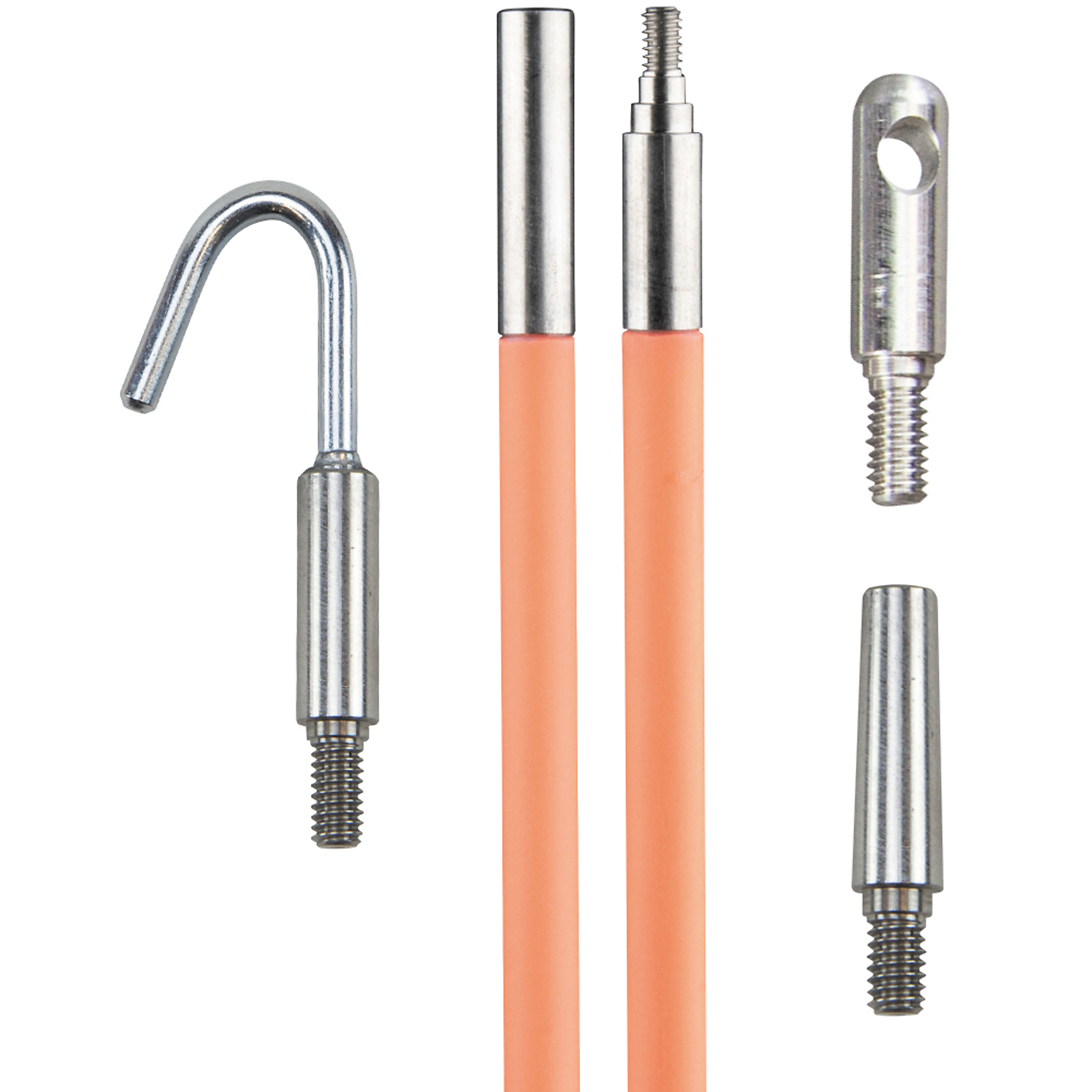 Klein Tools, Lo-Flex Glow Fish Rod, 10ft., Tape Length 120 in, Tape Diameter 1/4 in, Stick (qty.) 2 Model# 50103