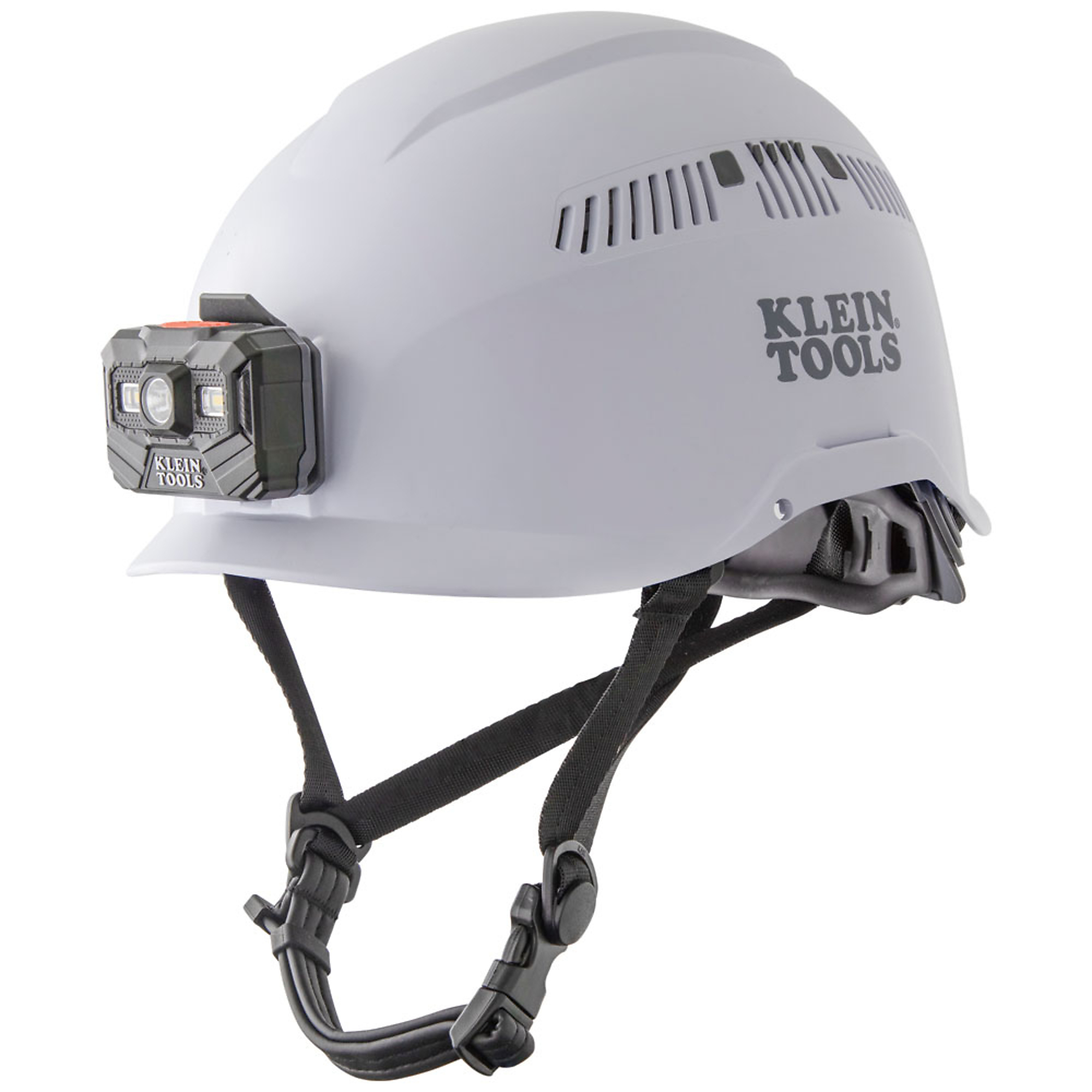 Klein Tools, Safety Helmet, Vented-Class C, with Rechargeable H, Model# 60150
