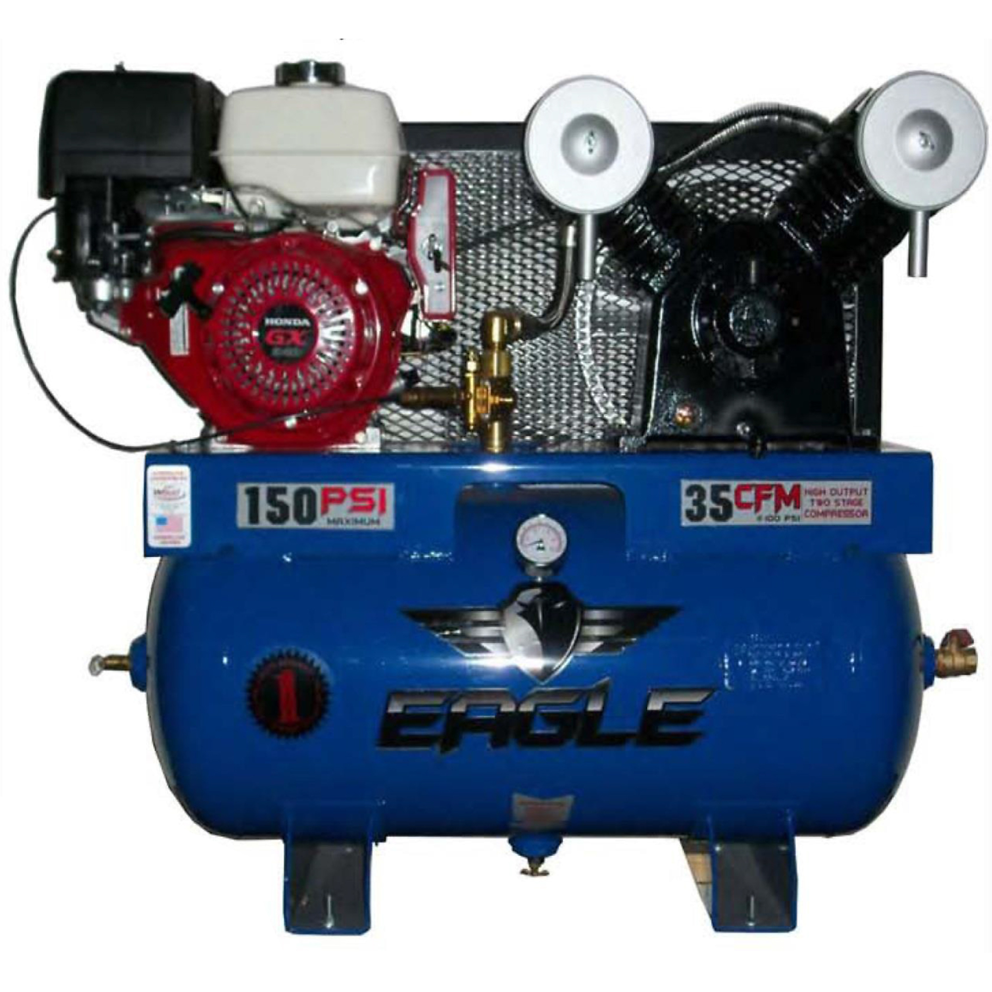 EAGLE, 30 Gallon Truck Mount Compressor, Horsepower 13 HP, Air Tank Size 30 Gal, Model# 11G30TRKE-H