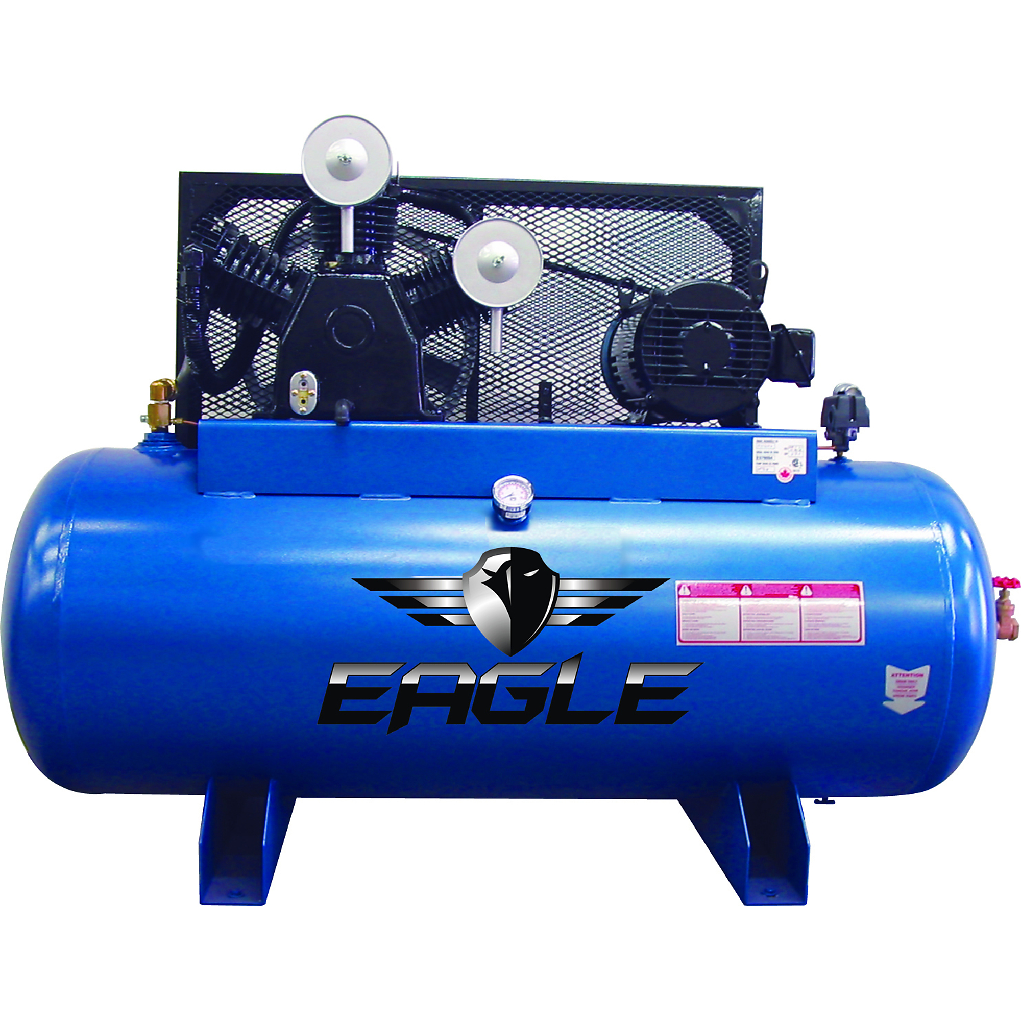 EAGLE, 120 Gallon 45 CFM Air Compressor, Horsepower 15 HP, Air Tank Size 120 Gal, Model# 153120H2-CS460