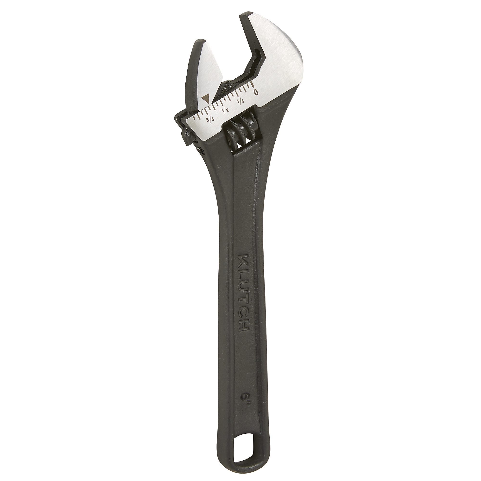 Klutch Adjustable Wrench, 6in., Black Phosphate