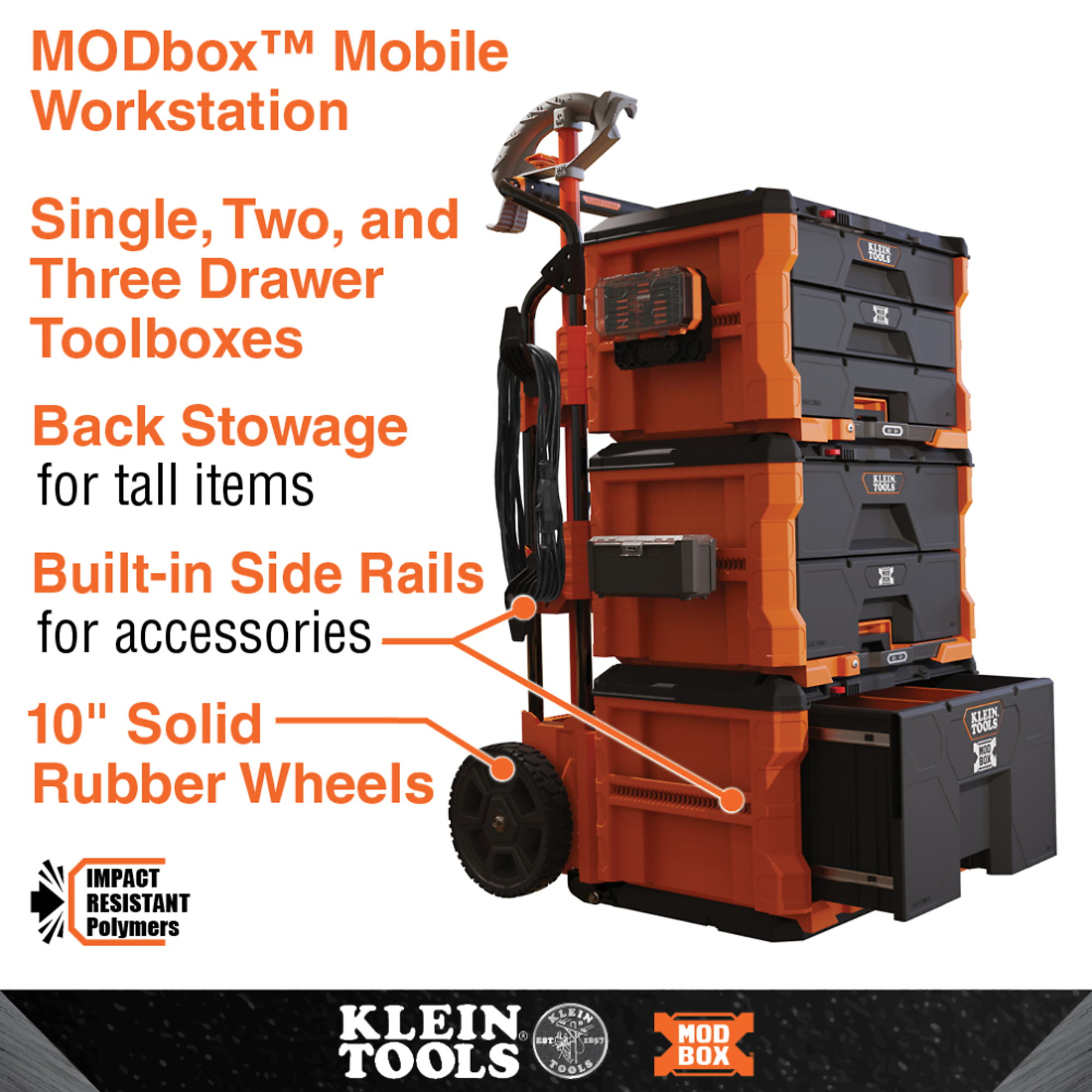 Klein Tools, MODbox Three Drawer Toolbox, Model# 54823MB | Northern Tool