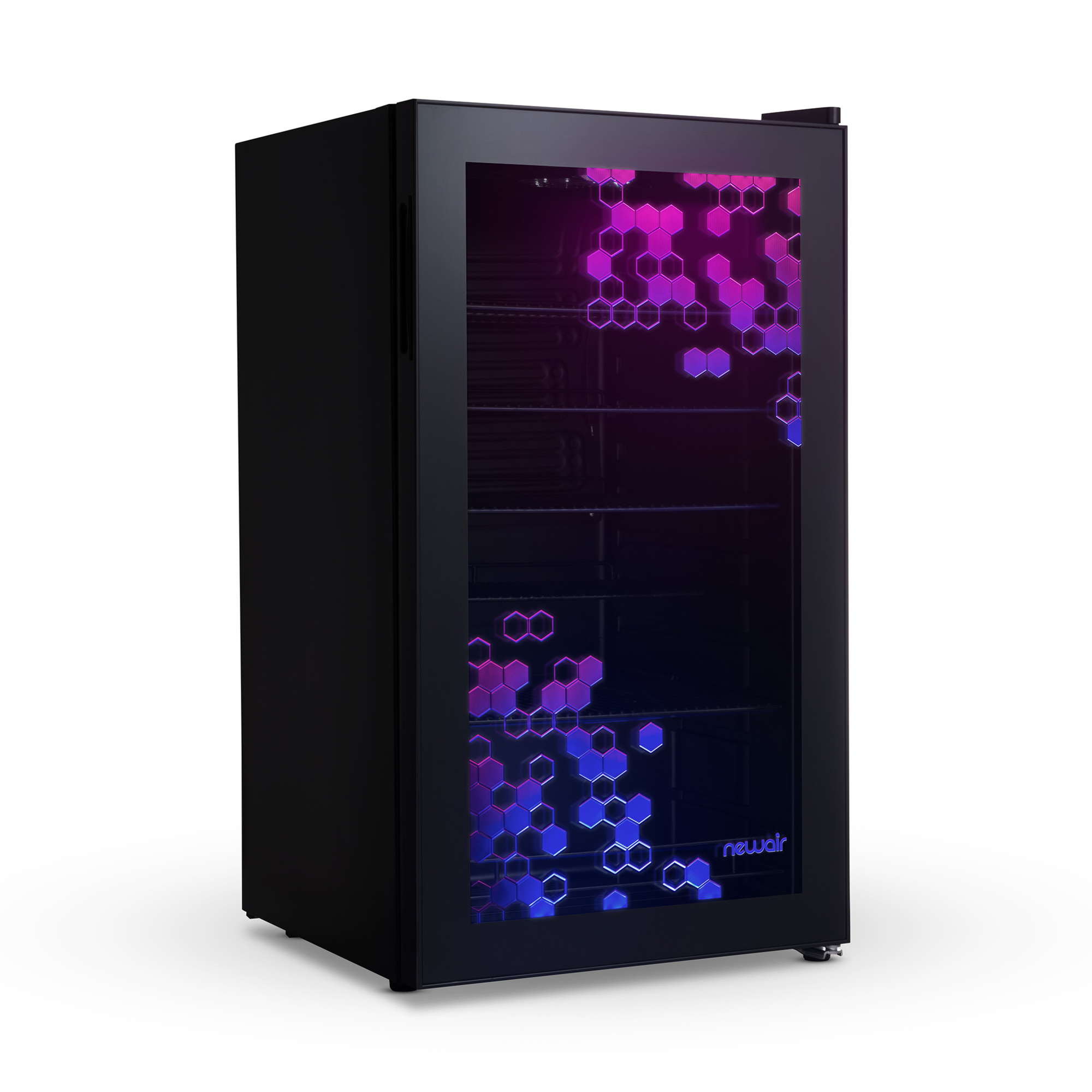Newair, 126 Can Beverage Refrigerator with RGB LED Lights, Can Capacity 126 Model# NBC126HX00