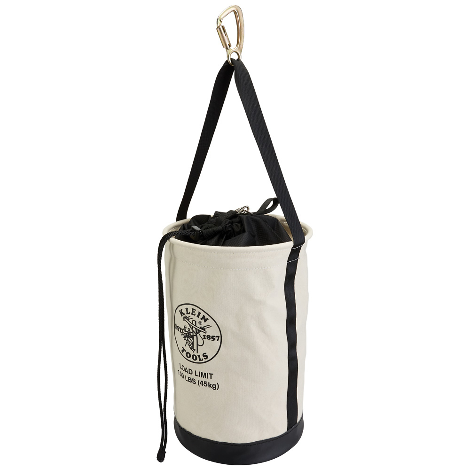 Klein Tools, Canvas Bucket with Drawstring Close, 22in., Color Other, Pockets (qty.) 0 Material Canvas, Model# 5114DSC22