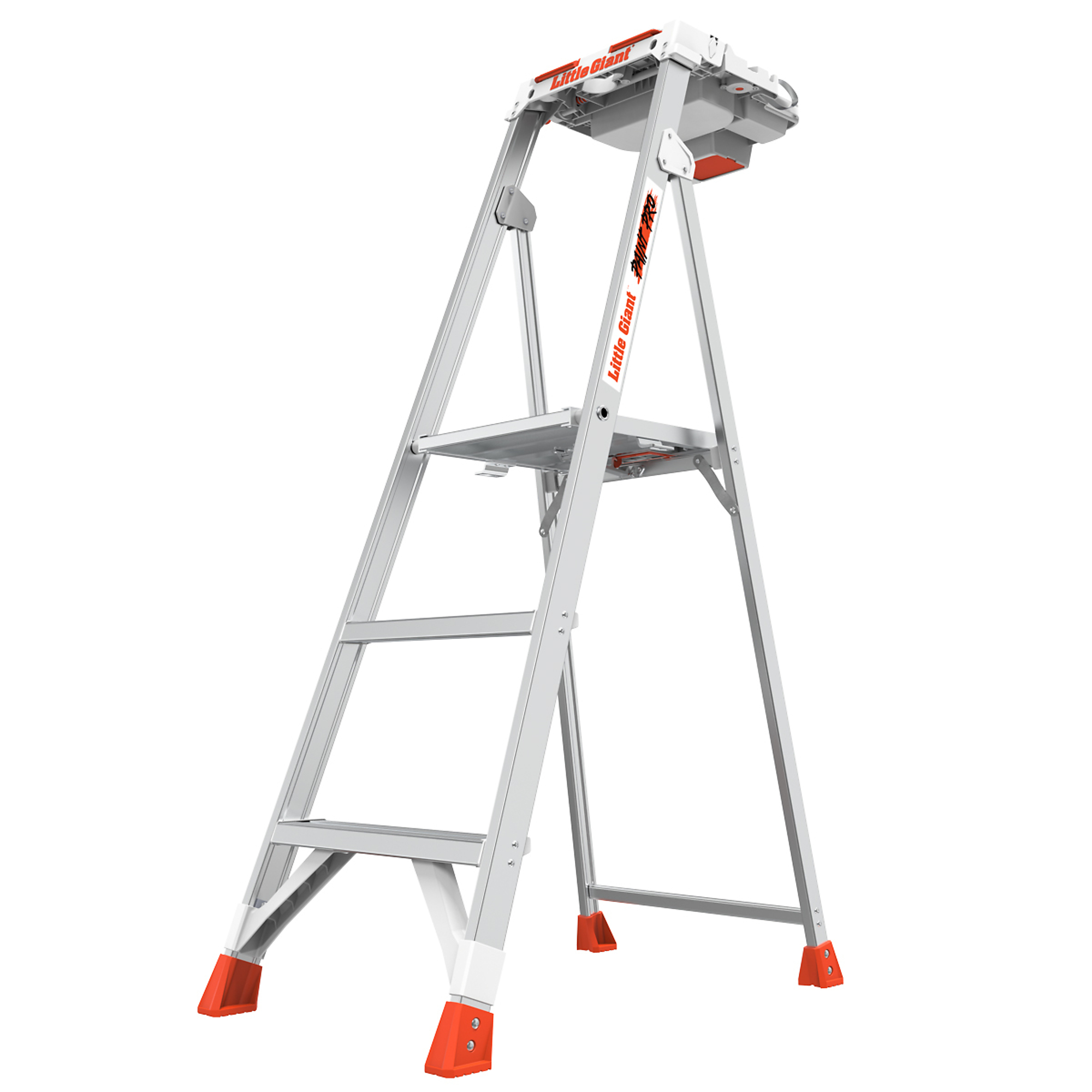 Little Giant Ladder, PAINT PRO STEPLADDER TYPE IAA 375 LBS OSHA ANSI, Height 5 ft, Capacity 375 lb, Material Aluminum, Model# 15165-001