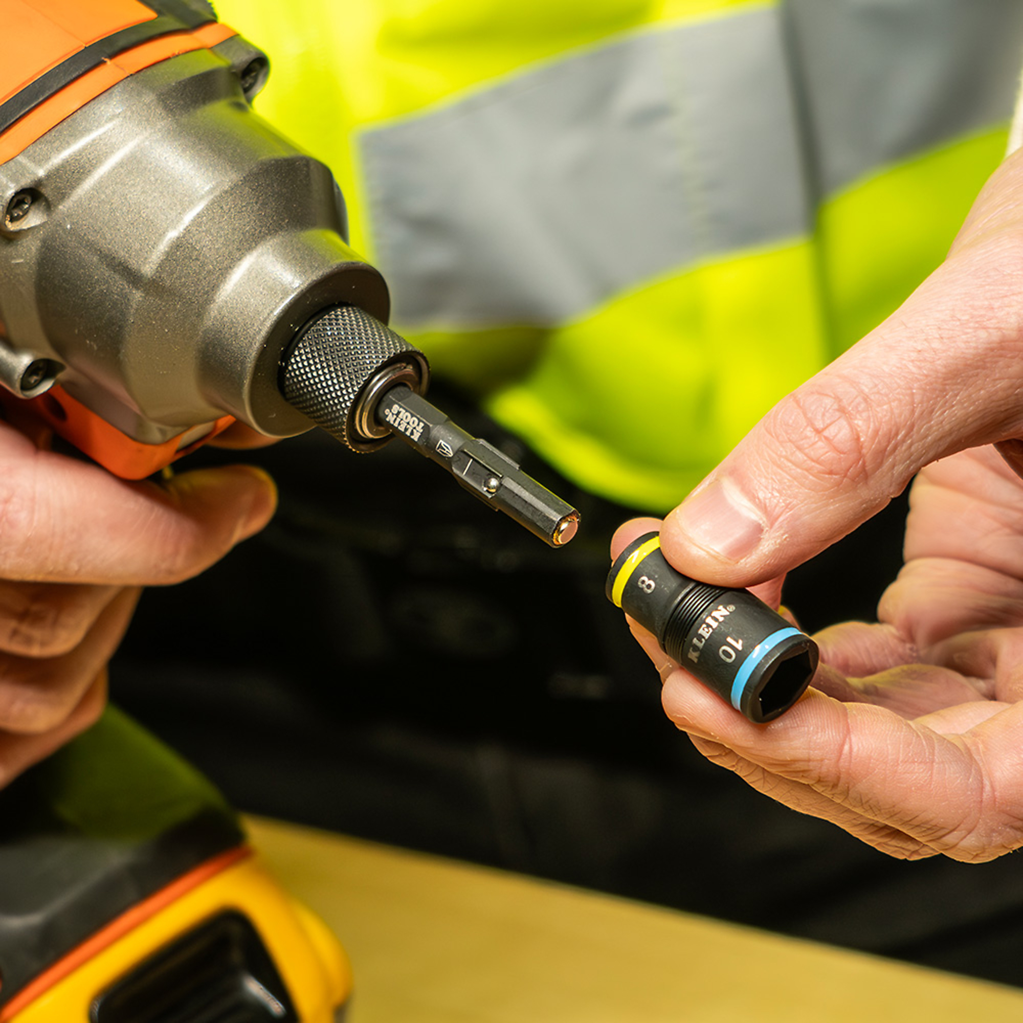 Klein Tools, 2in.-1 Impact Rated Flip Socket Set, Metric, Pieces