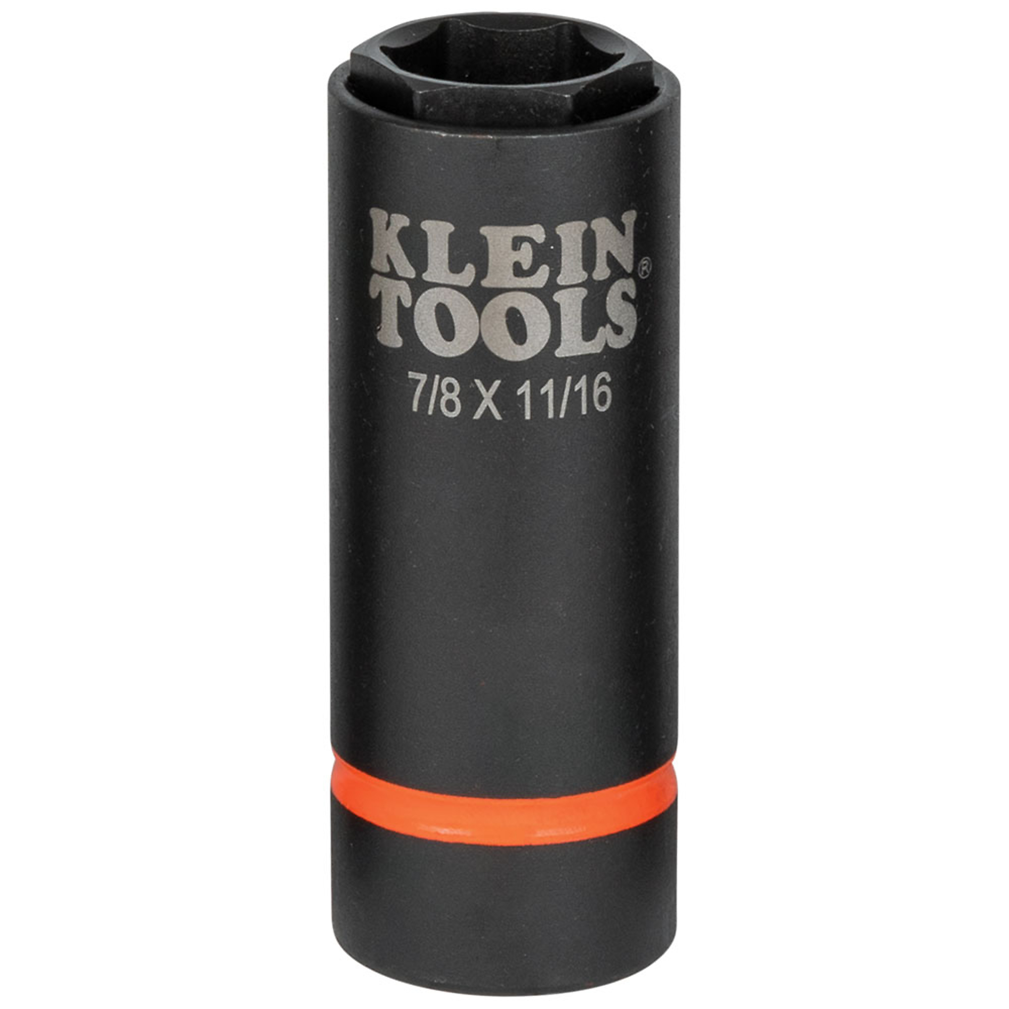 Klein Tools, 2in.-1 Impact Socket, 6-Point, 7/8 and 11/16in