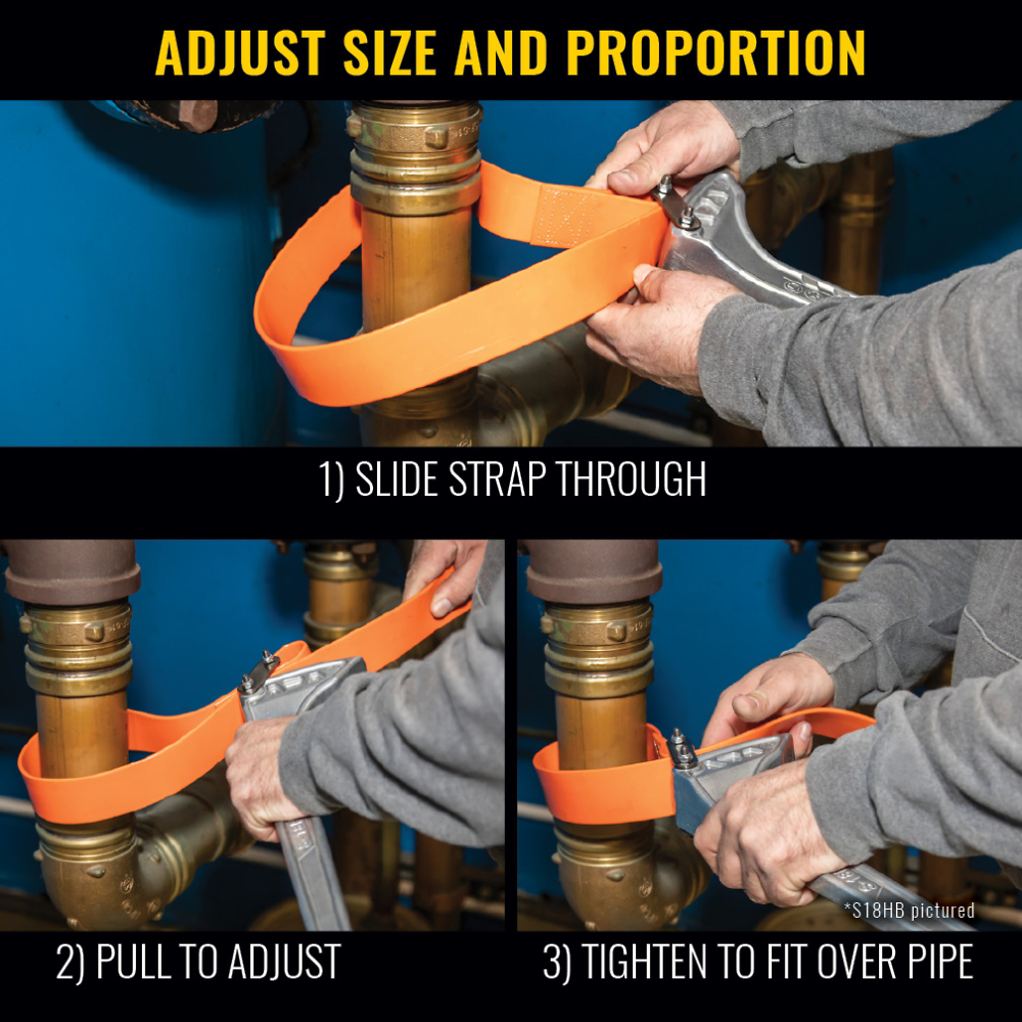 Klein Tools, GripIt Strap Wrench, 11/2 to 5in., 12in. Ha, Pieces (qty