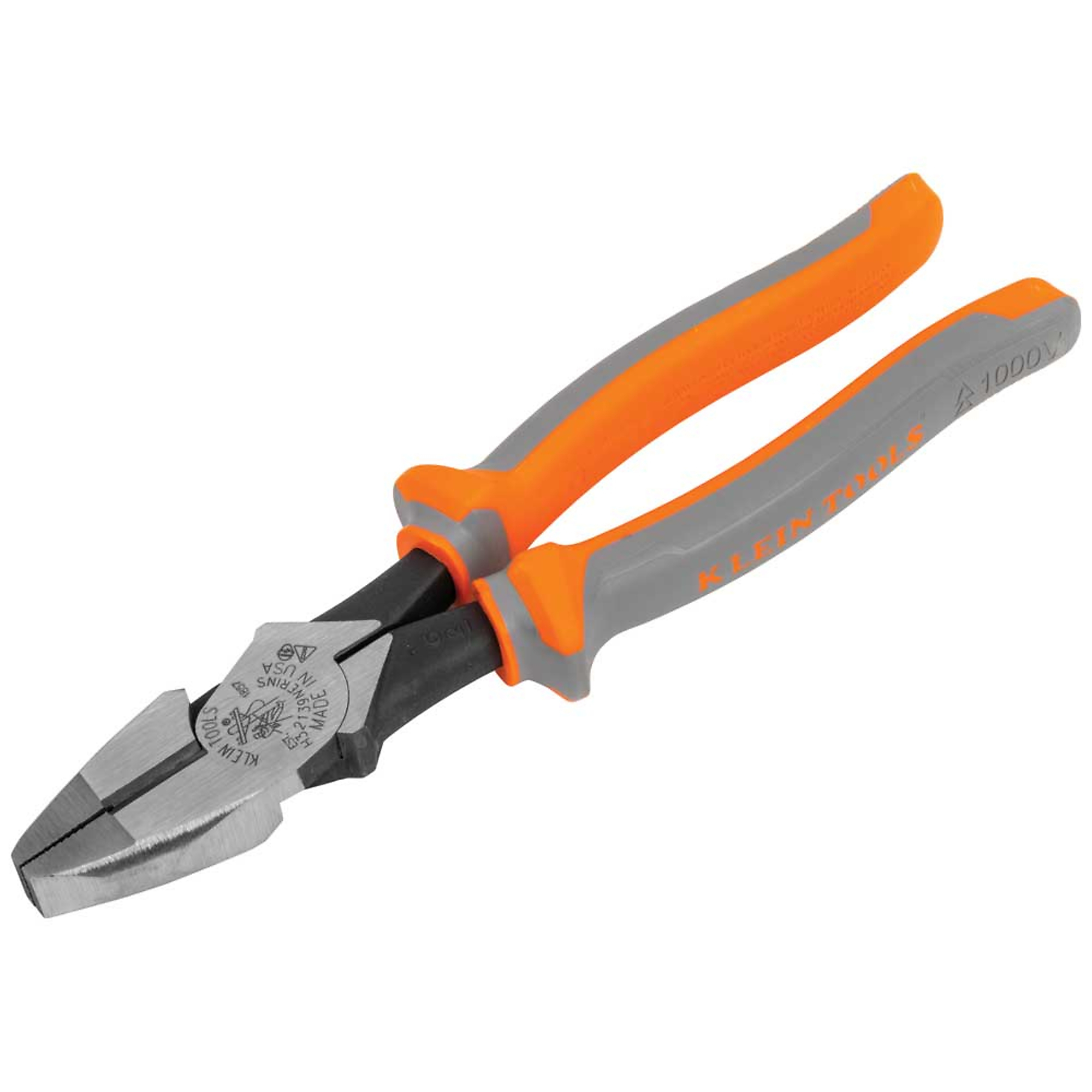 Klein Tools, Insulated Pliers, Side Cutters, 9in., Pieces (qty.) 1 Material Steel, Jaw Capacity 1.38 in, Model# 2139NERINS
