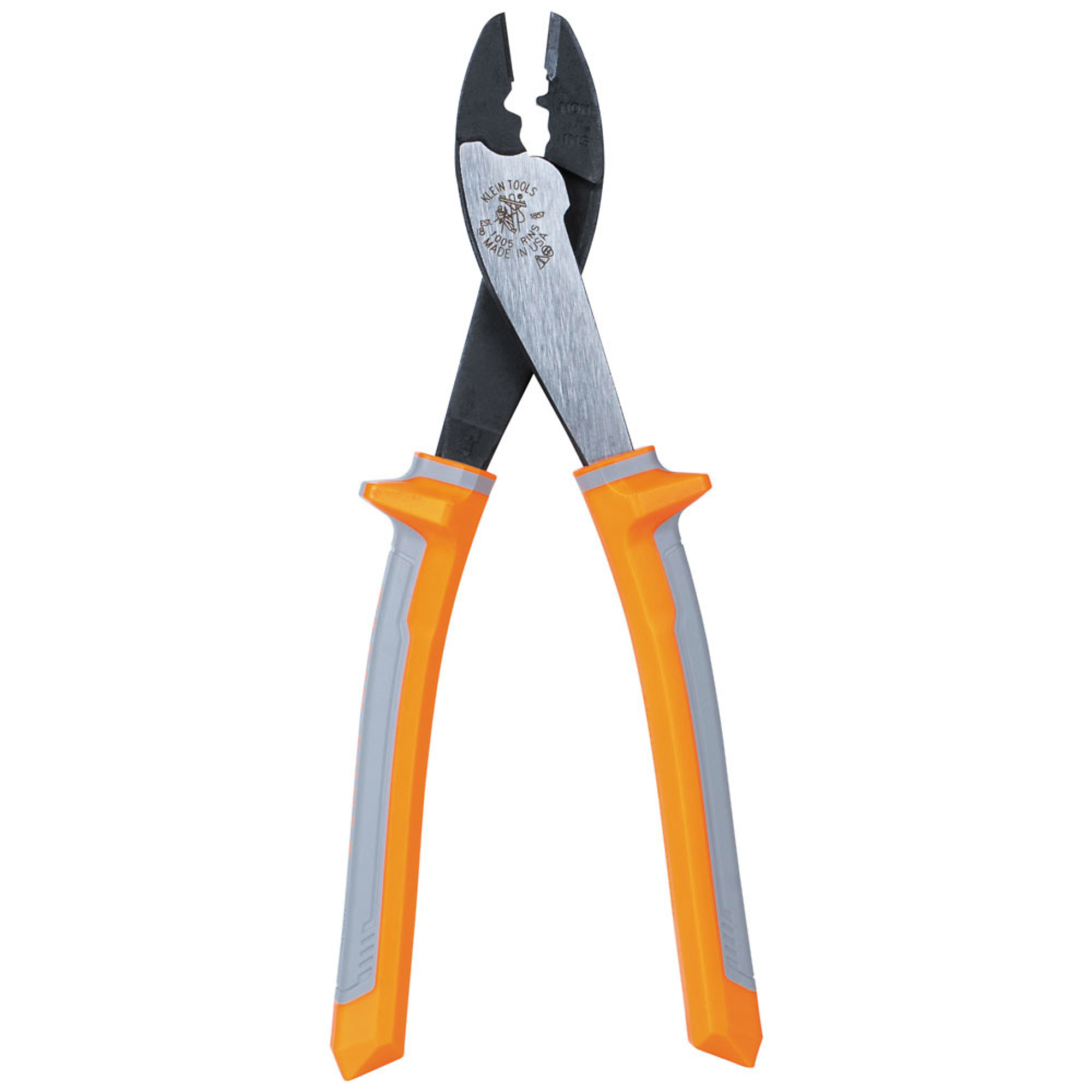 Klein Tools, Crimping and Cutting Tool for Connectors, Insulate, Pieces (qty.) 1 Material Steel, Model# 1005RINS