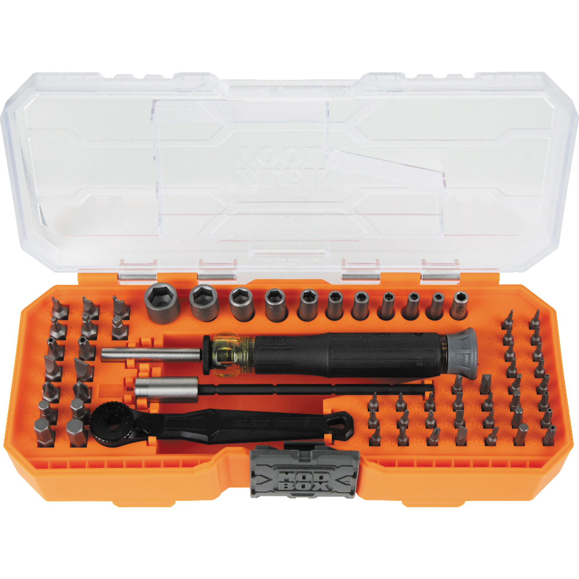 Klein Tools, Precision Ratchet and Driver System, 64-Piece, Drive Type Combination, Model# 32787