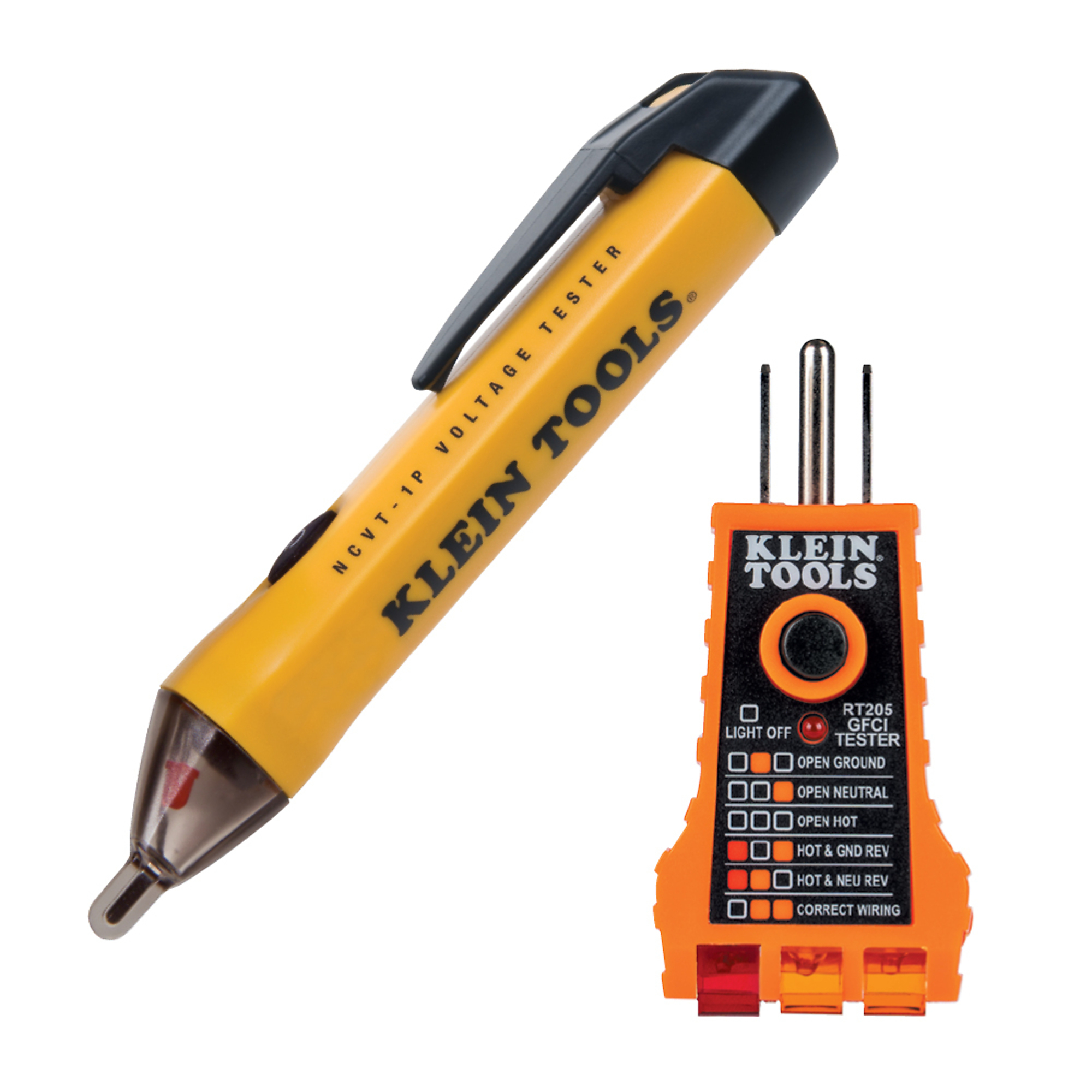 Klein Tools, Non-Contact Voltage and GFCI Receptacle Test Kit, Model# NCVT1PKIT