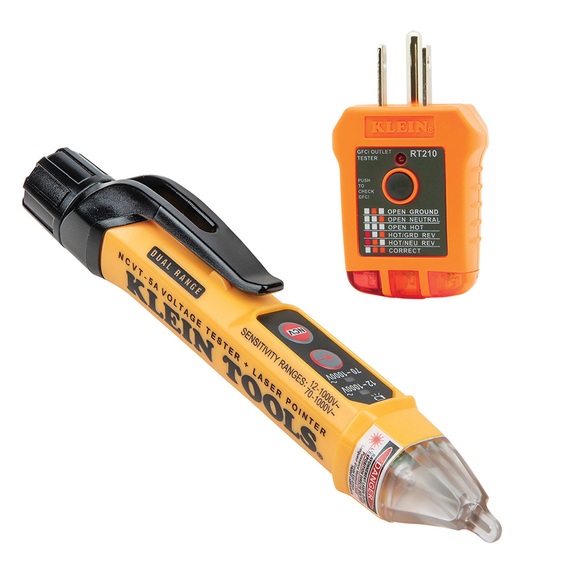 Klein Tools, Dual Range NCVT and GFCI Receptacle Tester Electri, Model# NCVT5KIT