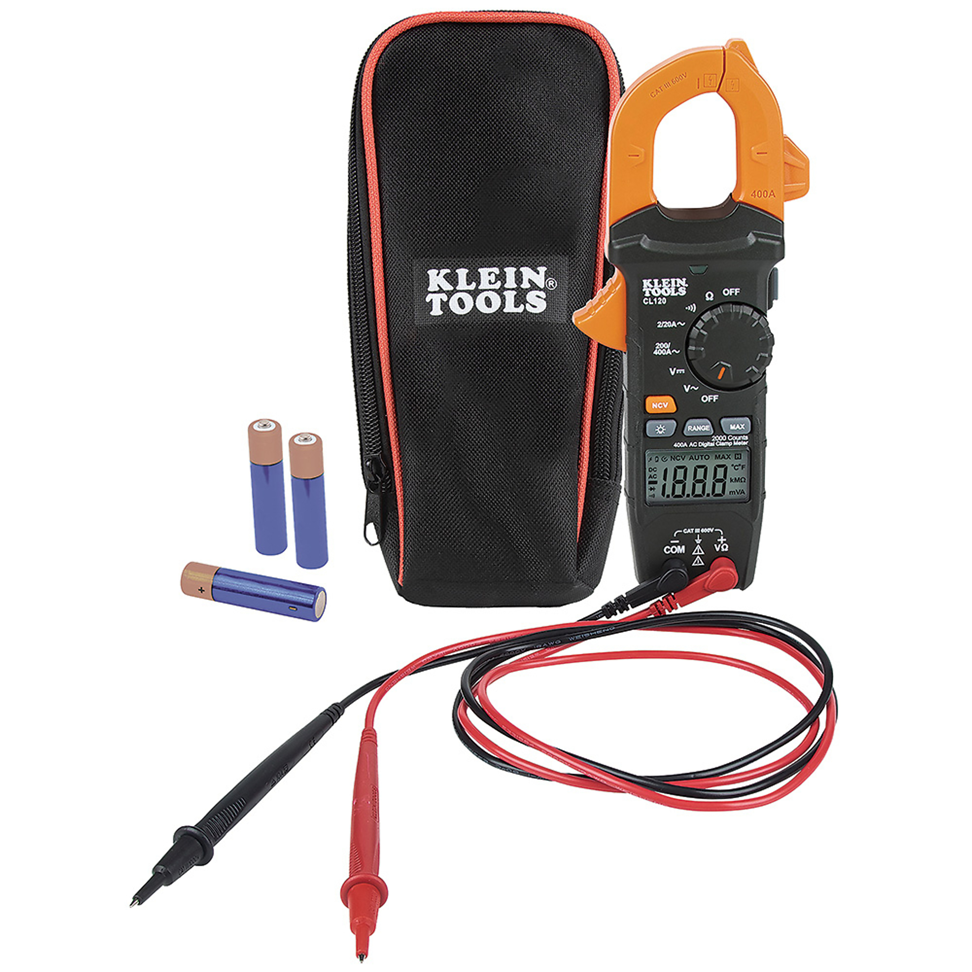 Klein Tools, Digital Clamp Meter, AC Auto-Ranging 400 Amp, Model# CL120