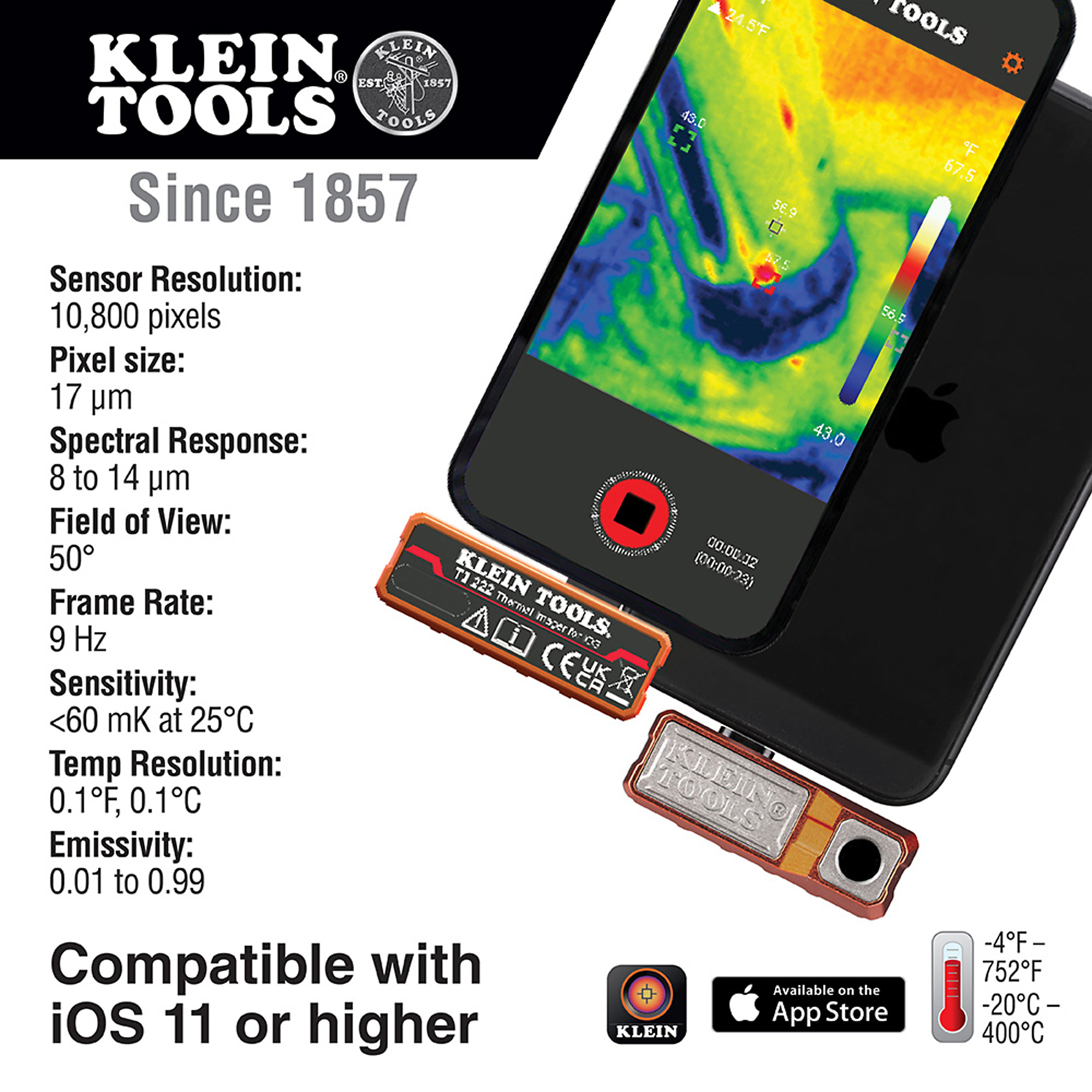 Klein Tools, Thermal Imager for iOS Devices, Model# TI222 | Northern Tool