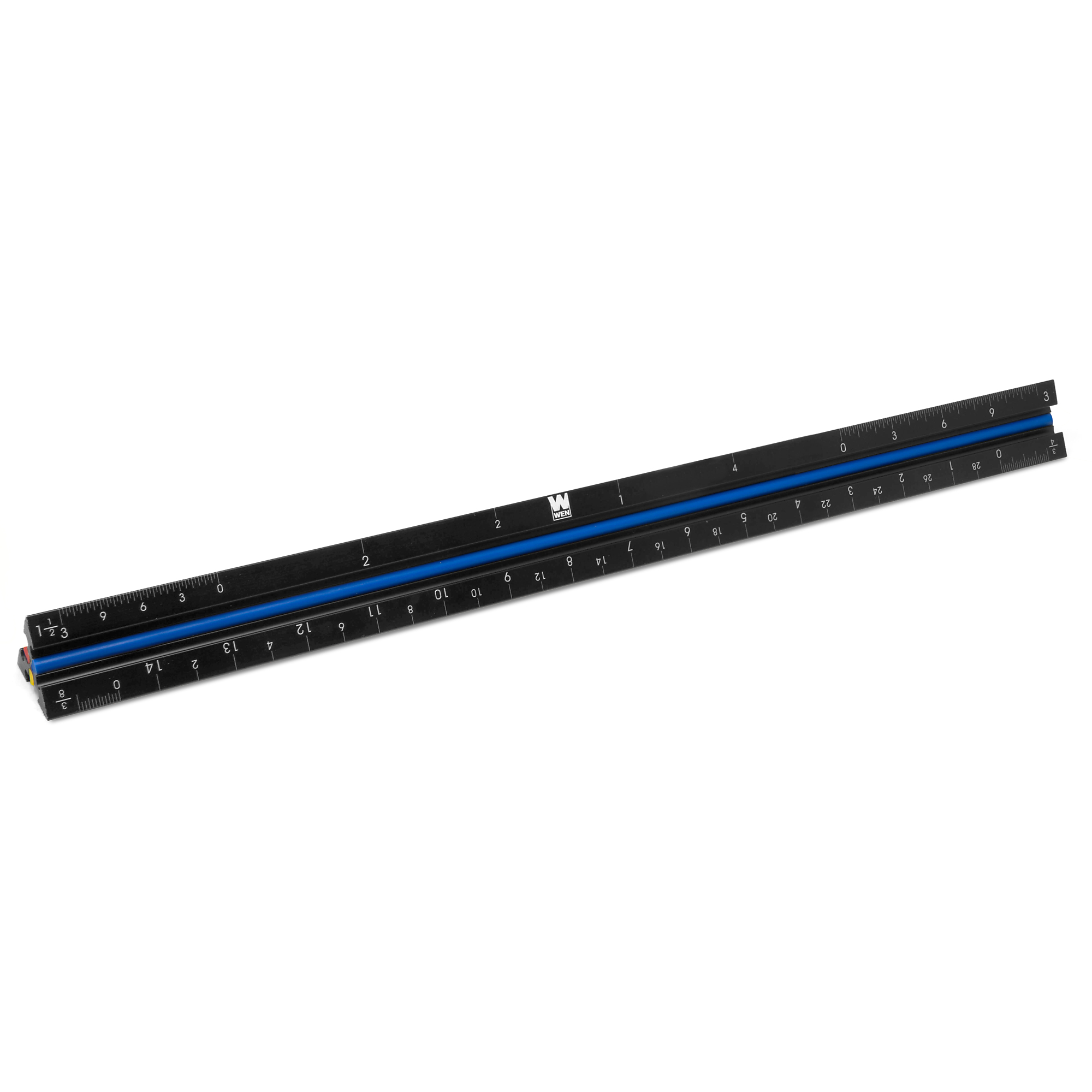 WEN Aluminum Triangular Architect Ruler - 12in., Laser-Etched Markings, Model# ME333R
