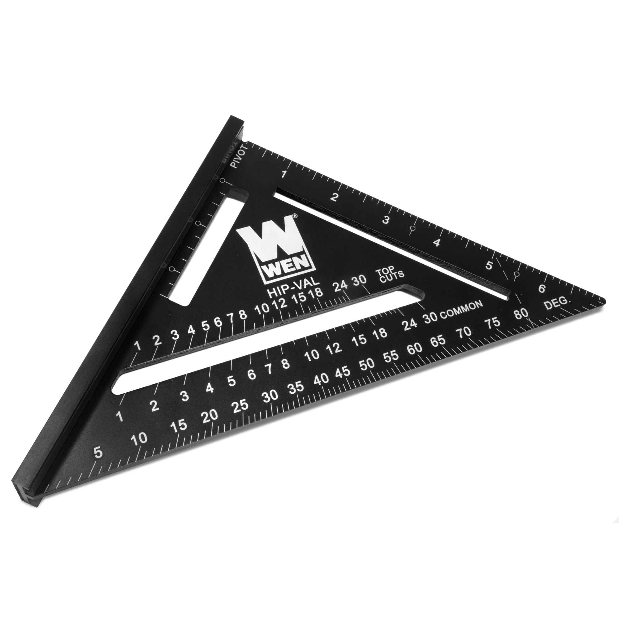 WEN Magnetic Rafter Square Layout Tool - 7in., Laser-Etched Scale, Aluminum, Model# ME777L