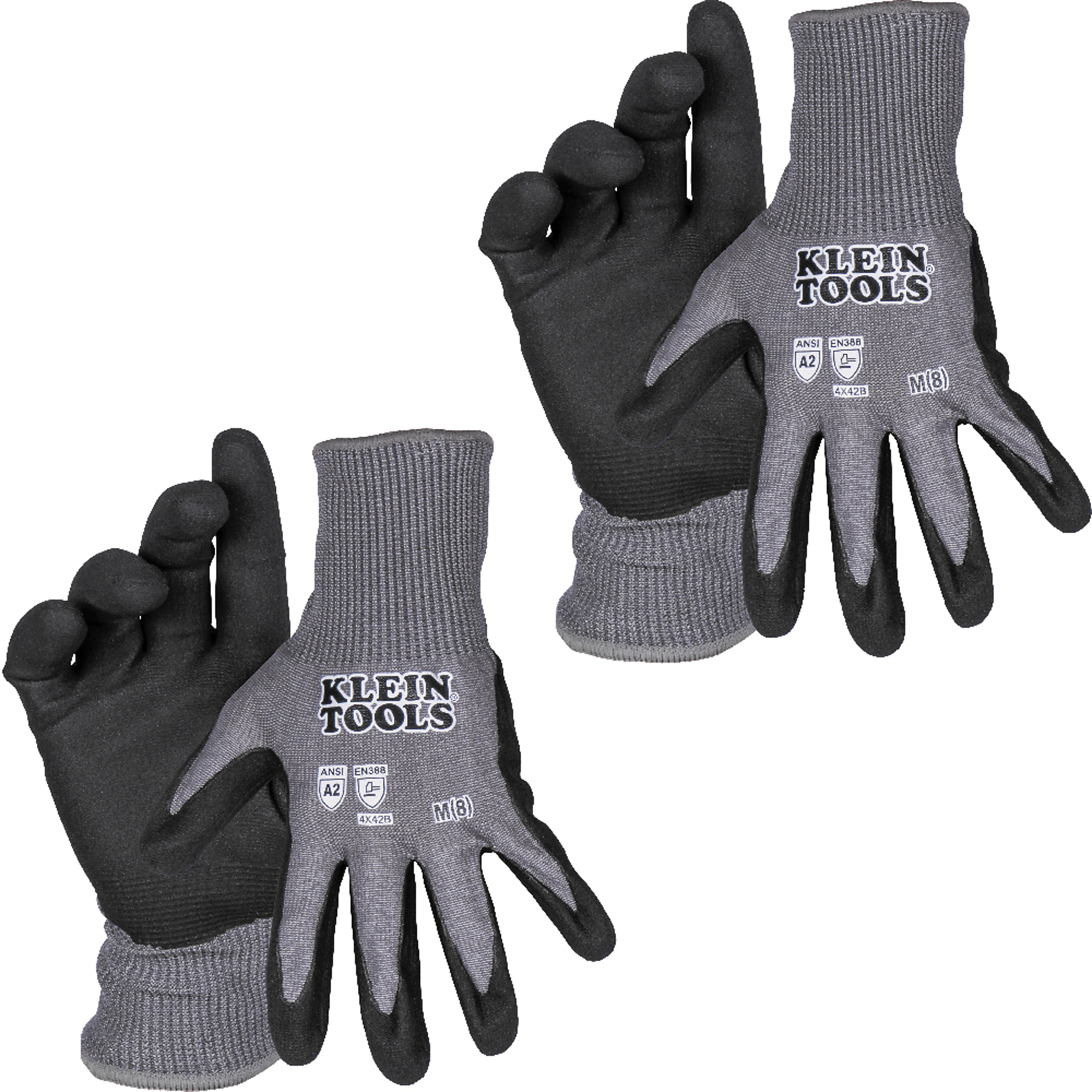 Klein Tools Knit Dipped Gloves, Cut Level A2, Touchscreen, Med