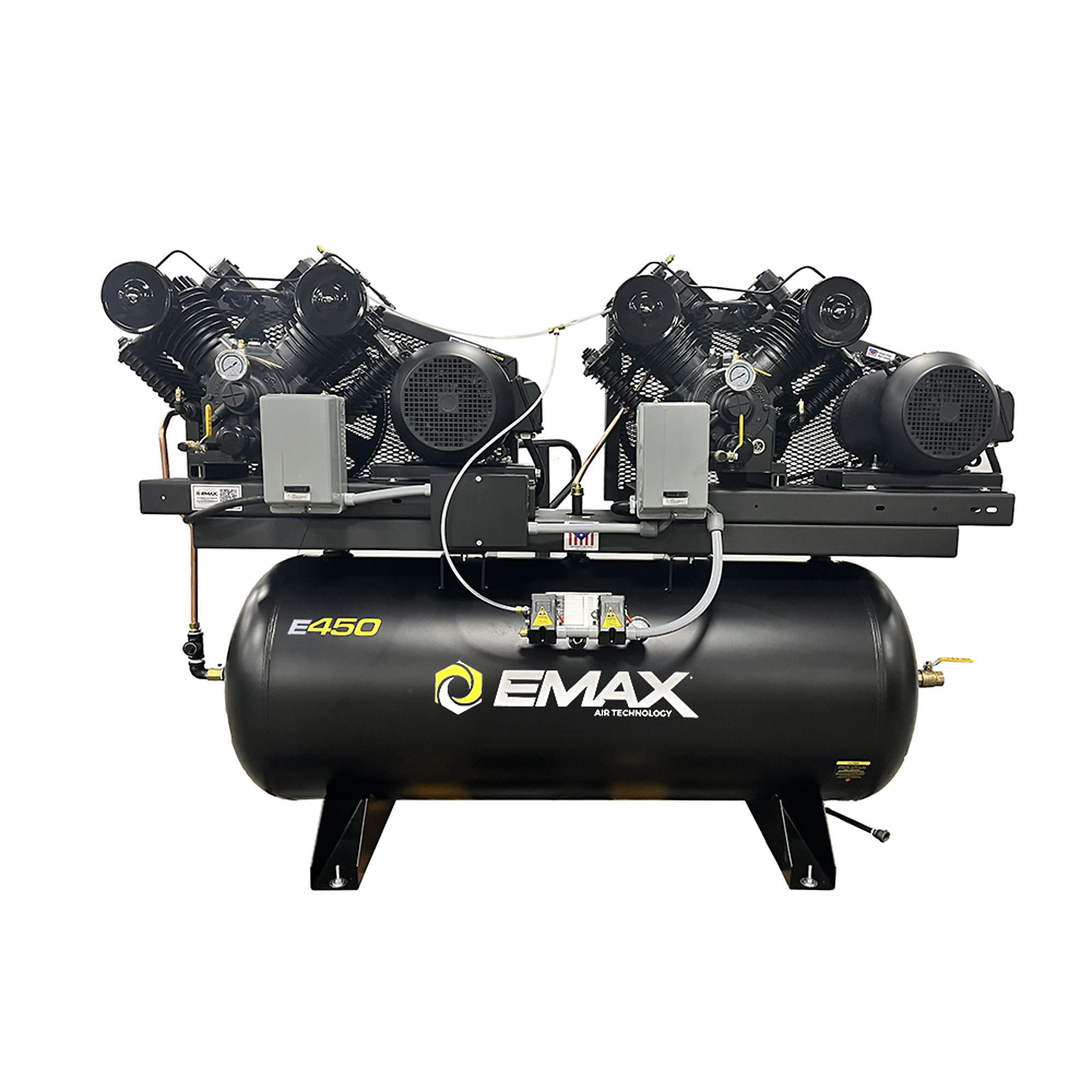 Emax, Silent 3PH Dual Compressor 115CFM Dryer Package, Horsepower 10 HP ...