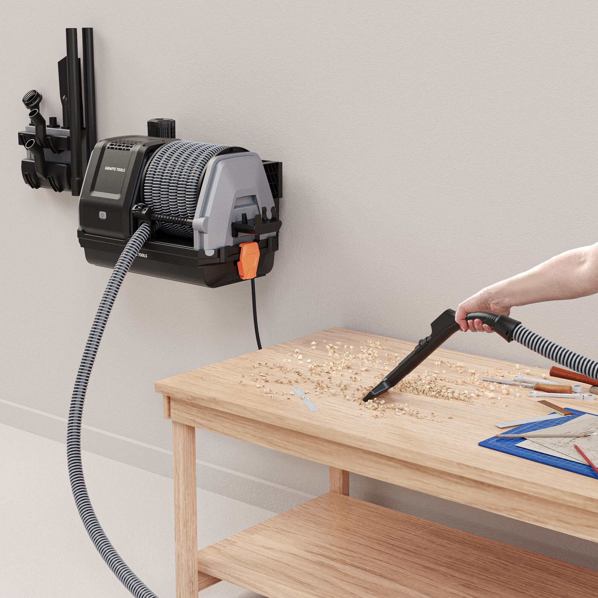 Giraffe Tools Grandstorm Retractable Vacuum Cleaner With 30 Ft Hose | KSA