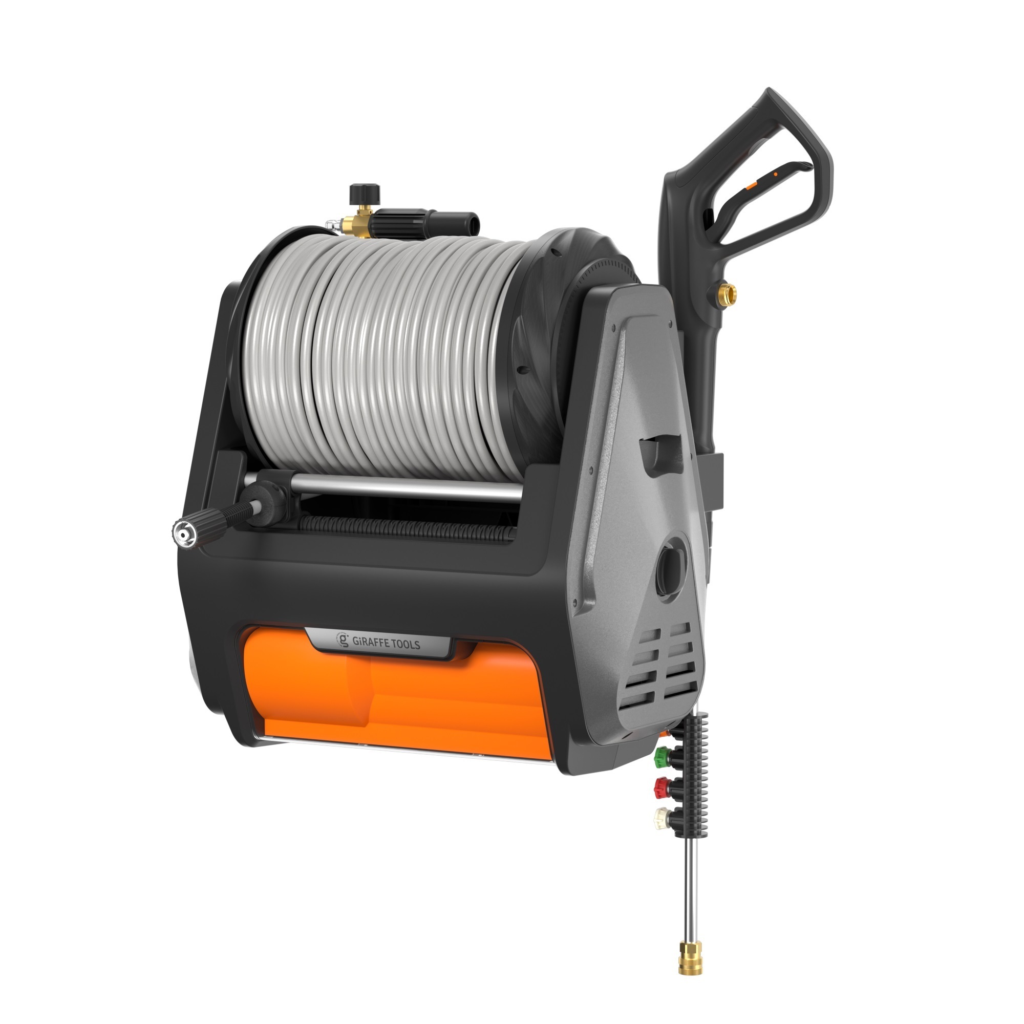 Giraffe Tools Grandfalls Pressure Washer, 3700 PSI, 1.6 GPM, 100ft. Soft Hose, 120V, Model# HP174-G30