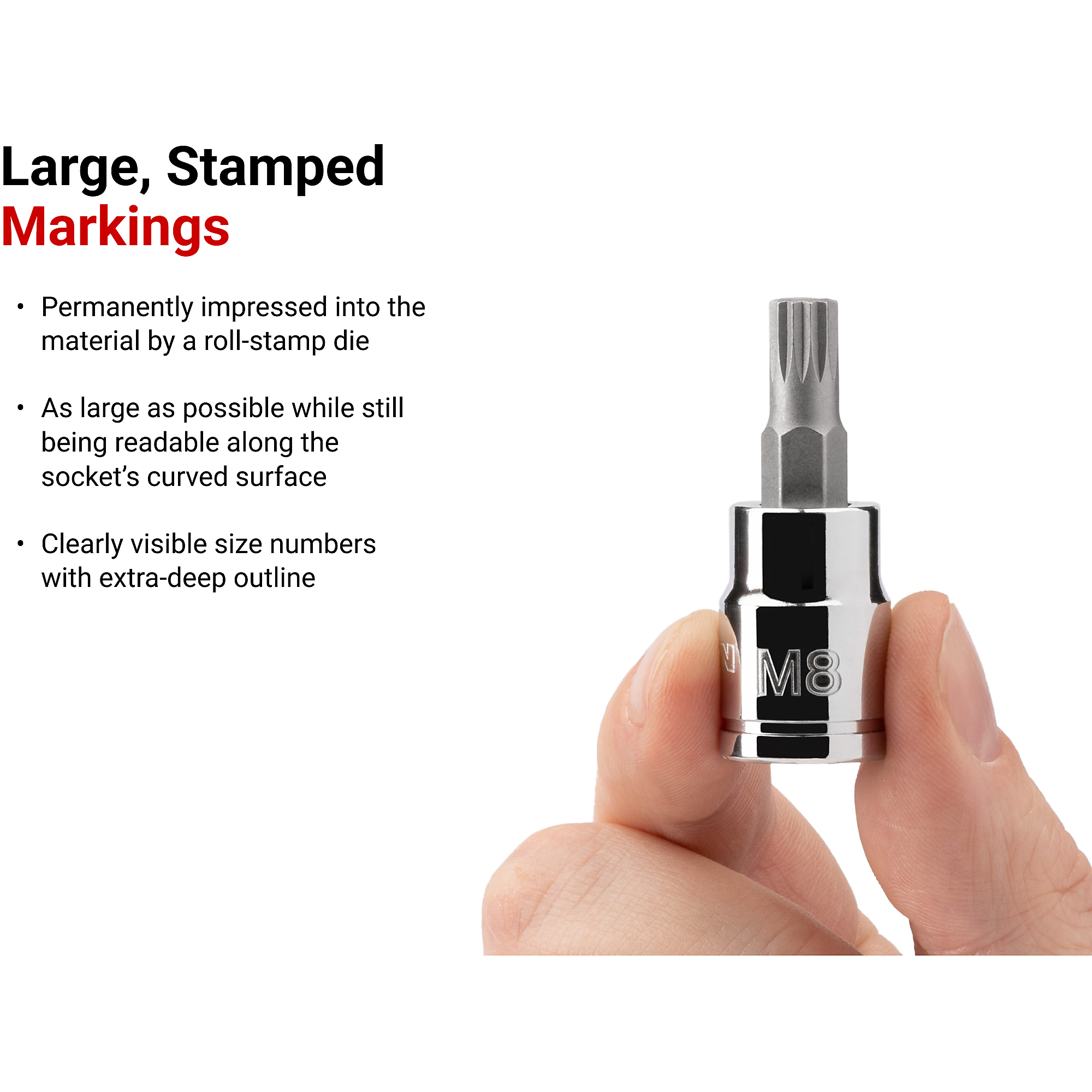 ハンドメイドn Tekton, 3/8in. Drive x M7 Triple Square Bit Socket, Model