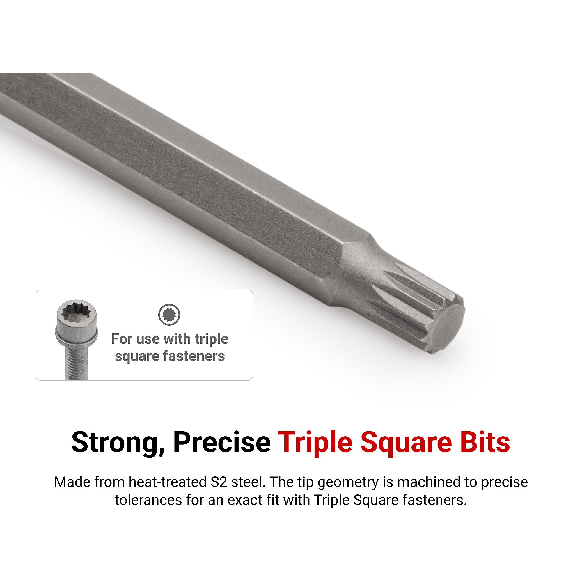 TEKTON 3/8 Inch Drive x M9 Long Triple Square Bit Socket | SHB18409 ...
