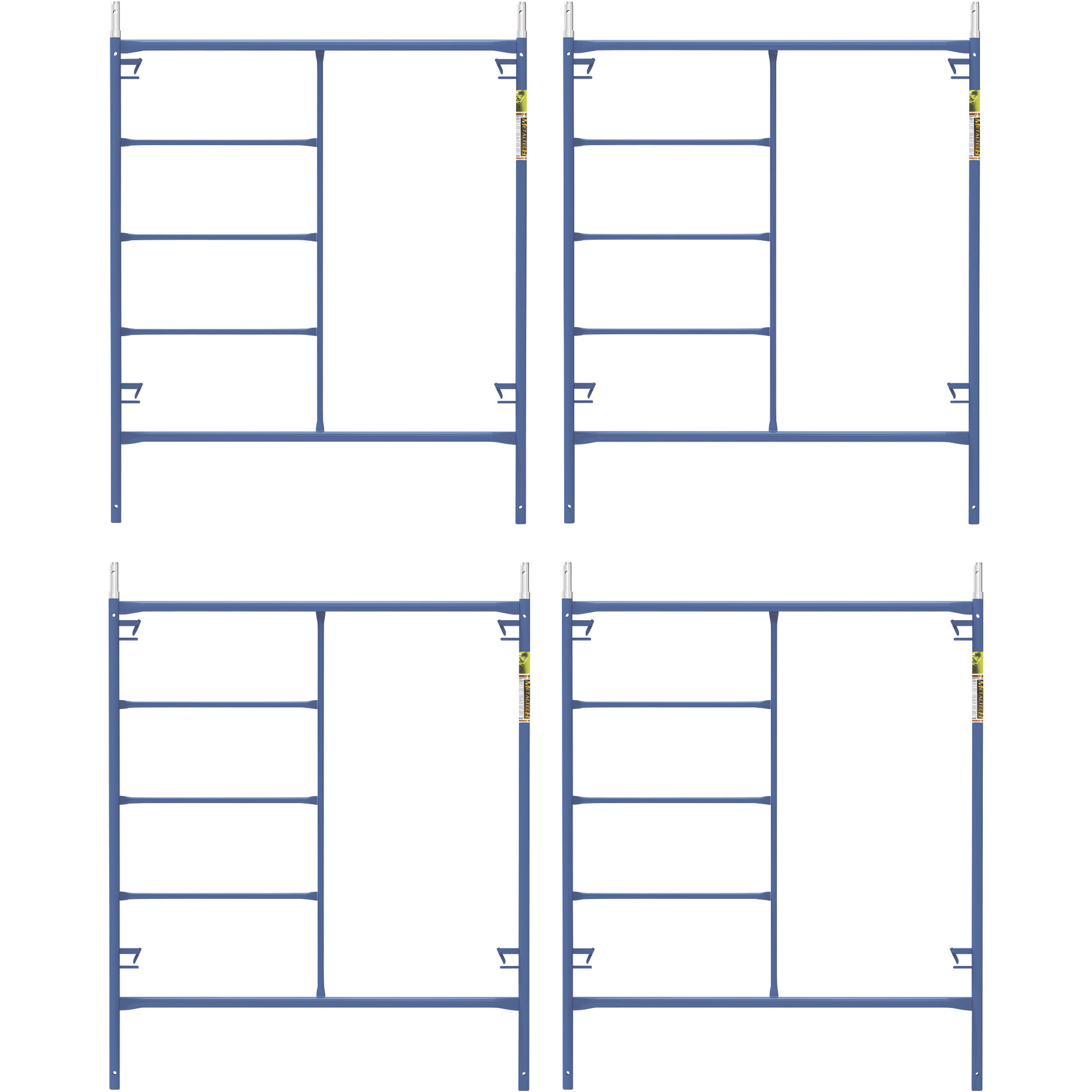 Metaltech Saferstack 6ft. x 5ft. Mason Scaffold Frame, 4-Pack, Model# M-MF7260PSK4