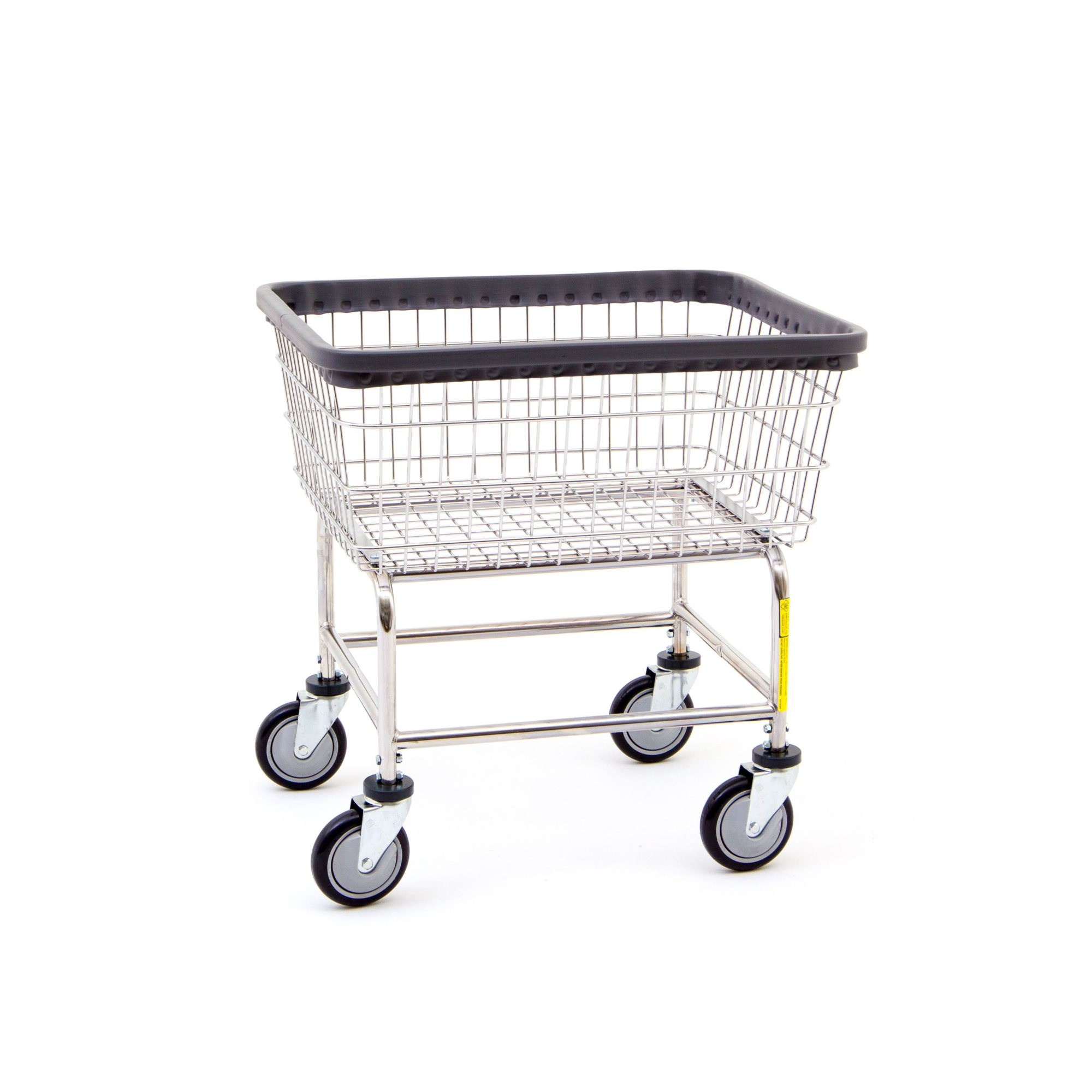 R&B Wire Products, Inc., Standard Capacity Wire Laundry Cart, Chrome, Total Capacity 75 lb, Model# 100CEC