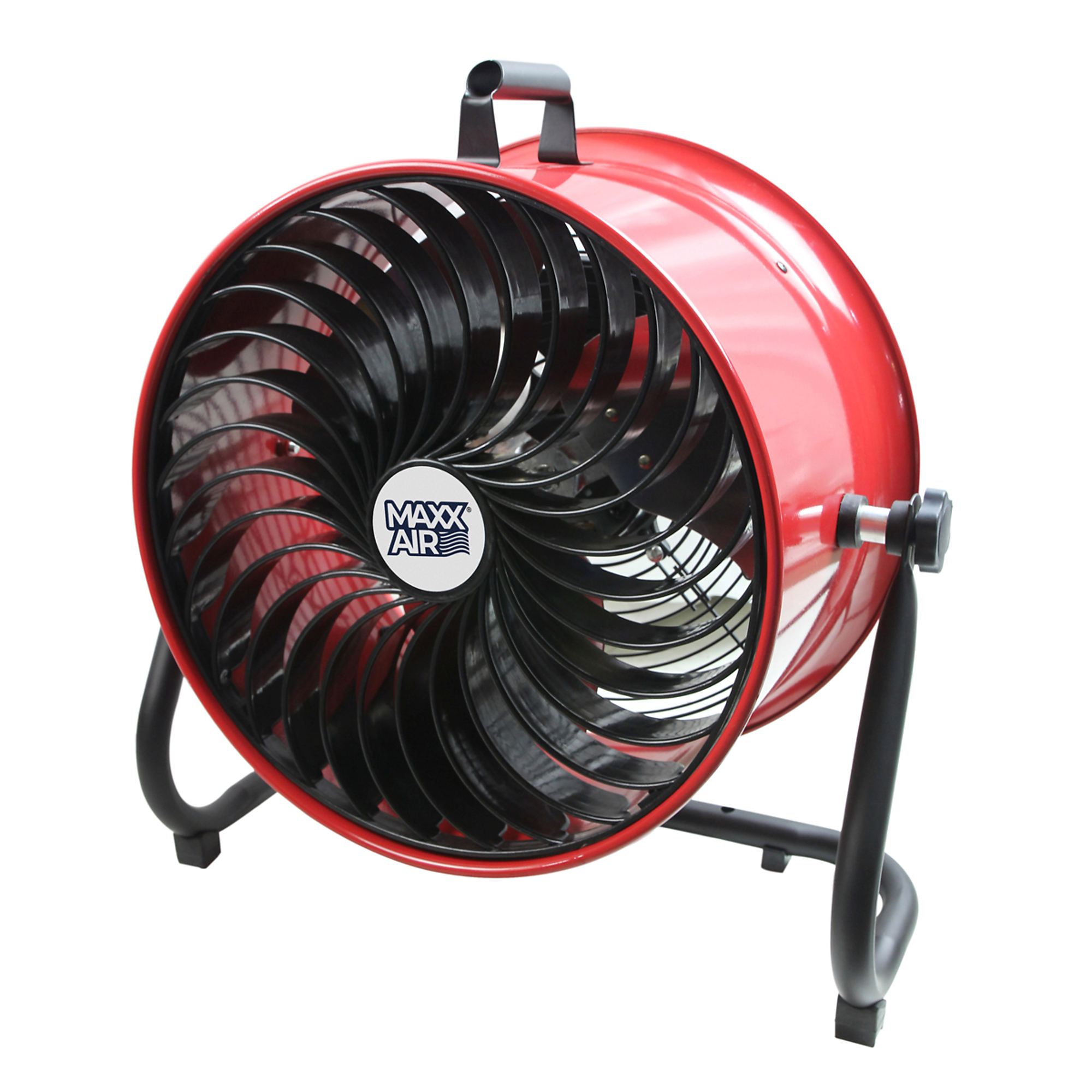 Maxx Air, 16in. 3-Speed Tilting High Velocity Floor Fan, Fan Diameter 16 in, Air Delivery 1600 cfm, Model# HVFF16T RED UPS