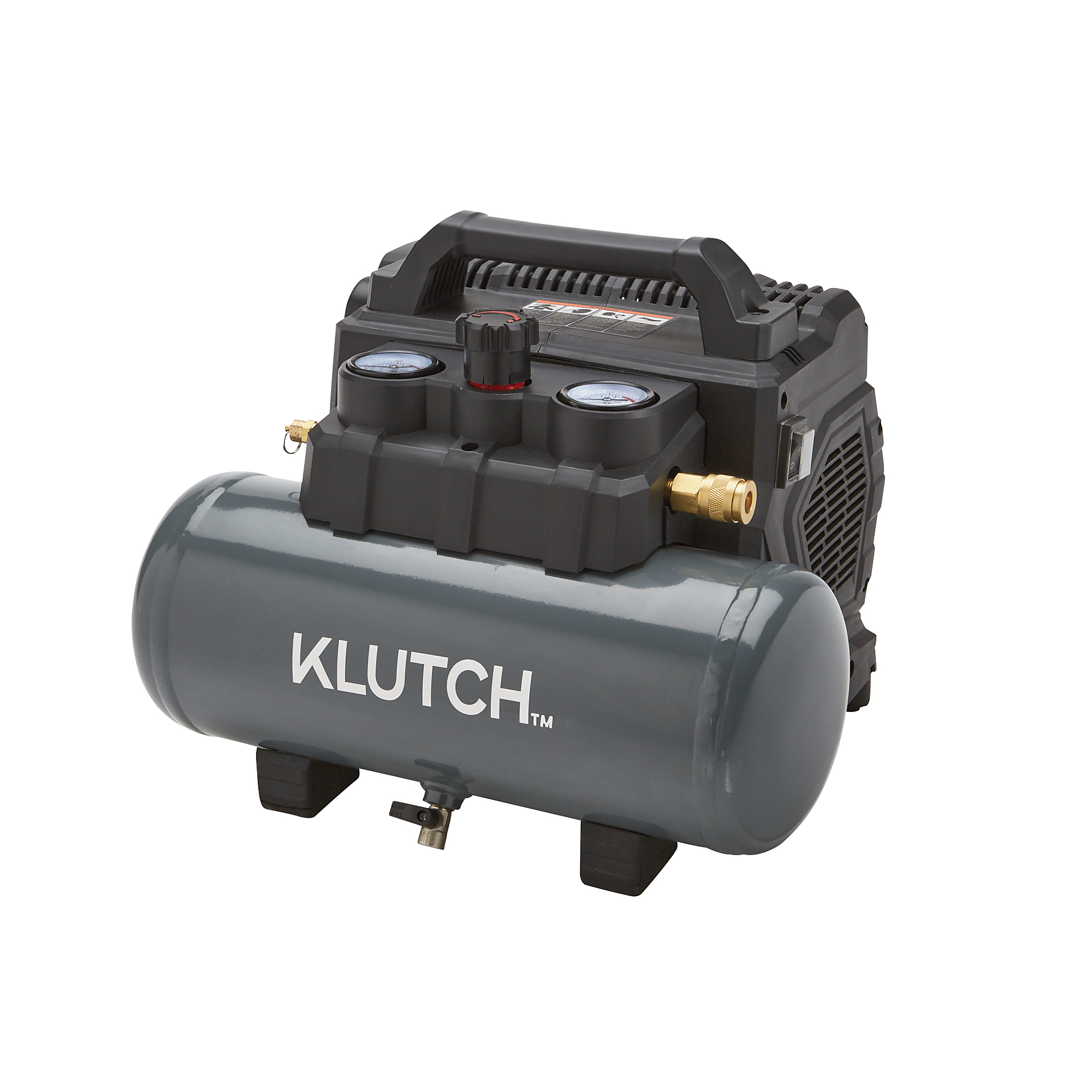 Klutch Portable Air Compressor, KLiQ 20V, 2 Gallons, 125 PSI, Brushless, Cordless, Bare Tool