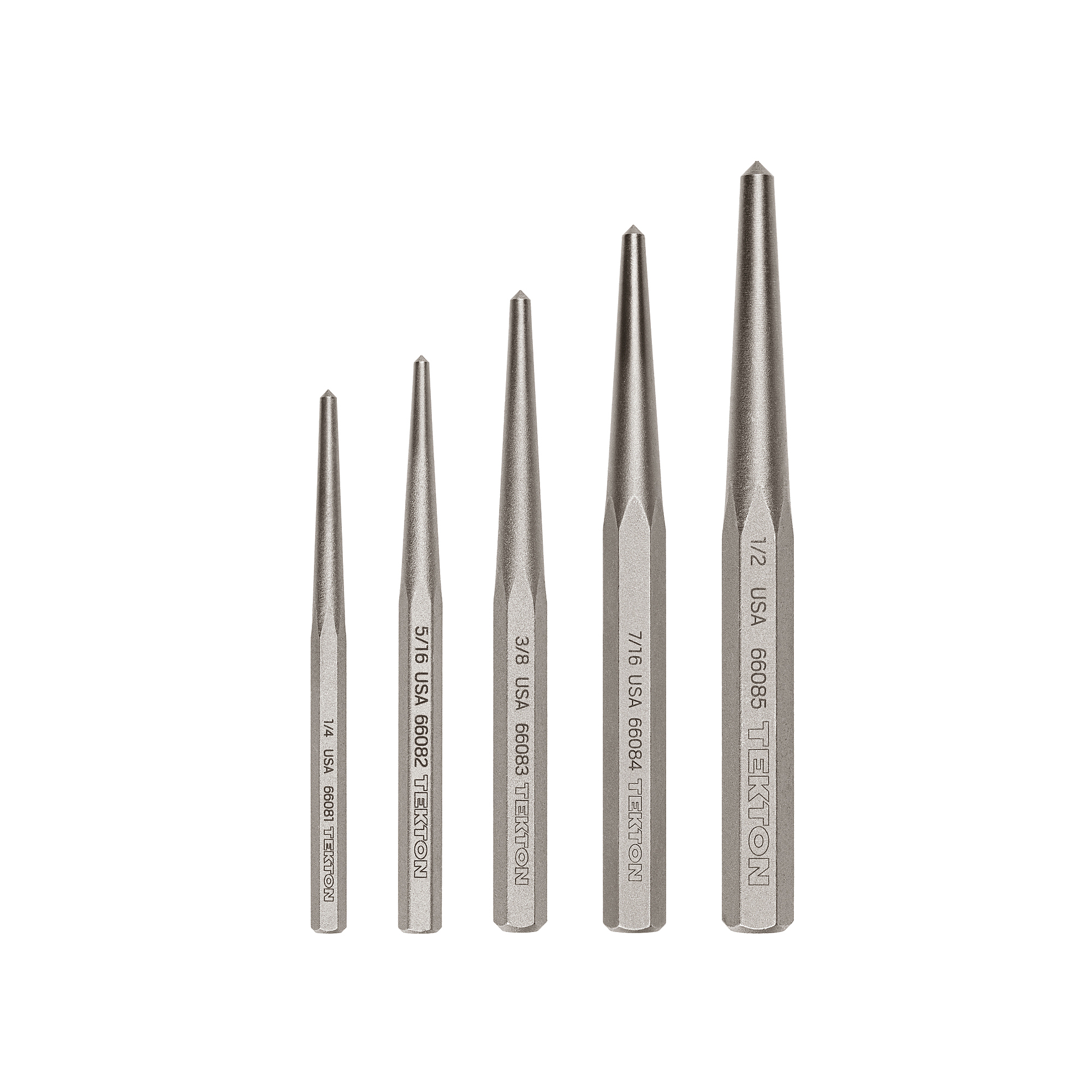 TEKTON Center Punch Set, 5-Piece (1/4 - 1/2 in.) | PNC95002