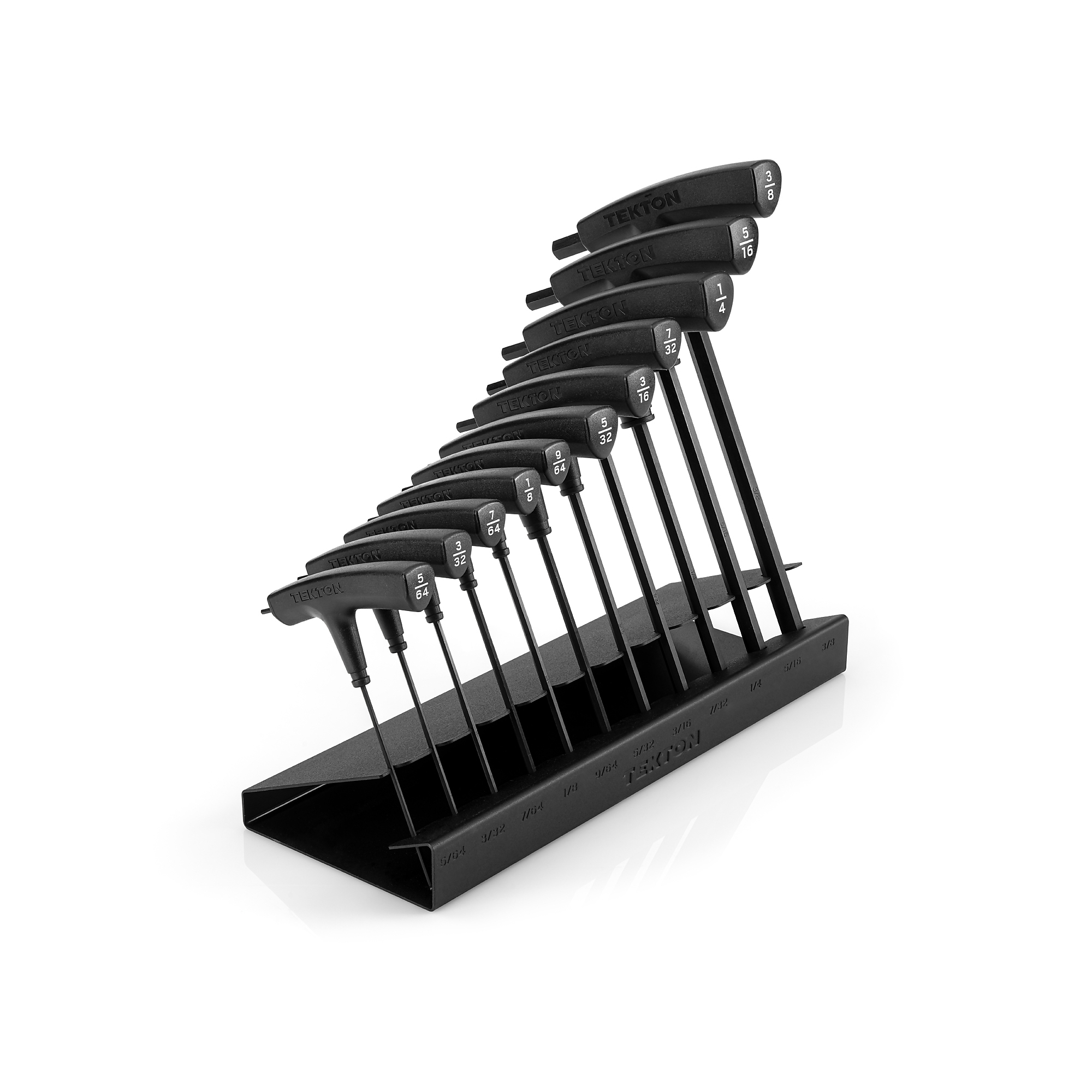 TEKTON Ball End Hex T-Handle Key Set with Stand, 11-Piece (5/64 - 3/8 in.) | KTX92101