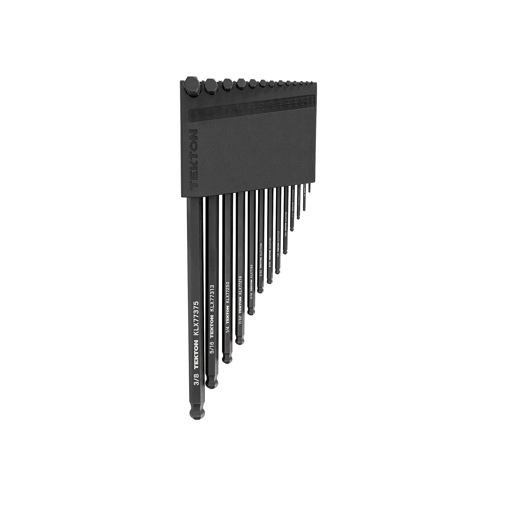 TEKTON Short Arm Ball End Hex L-Key Set with Holder, 13-Piece (0.050 - 3/8 in.) | KLX91112