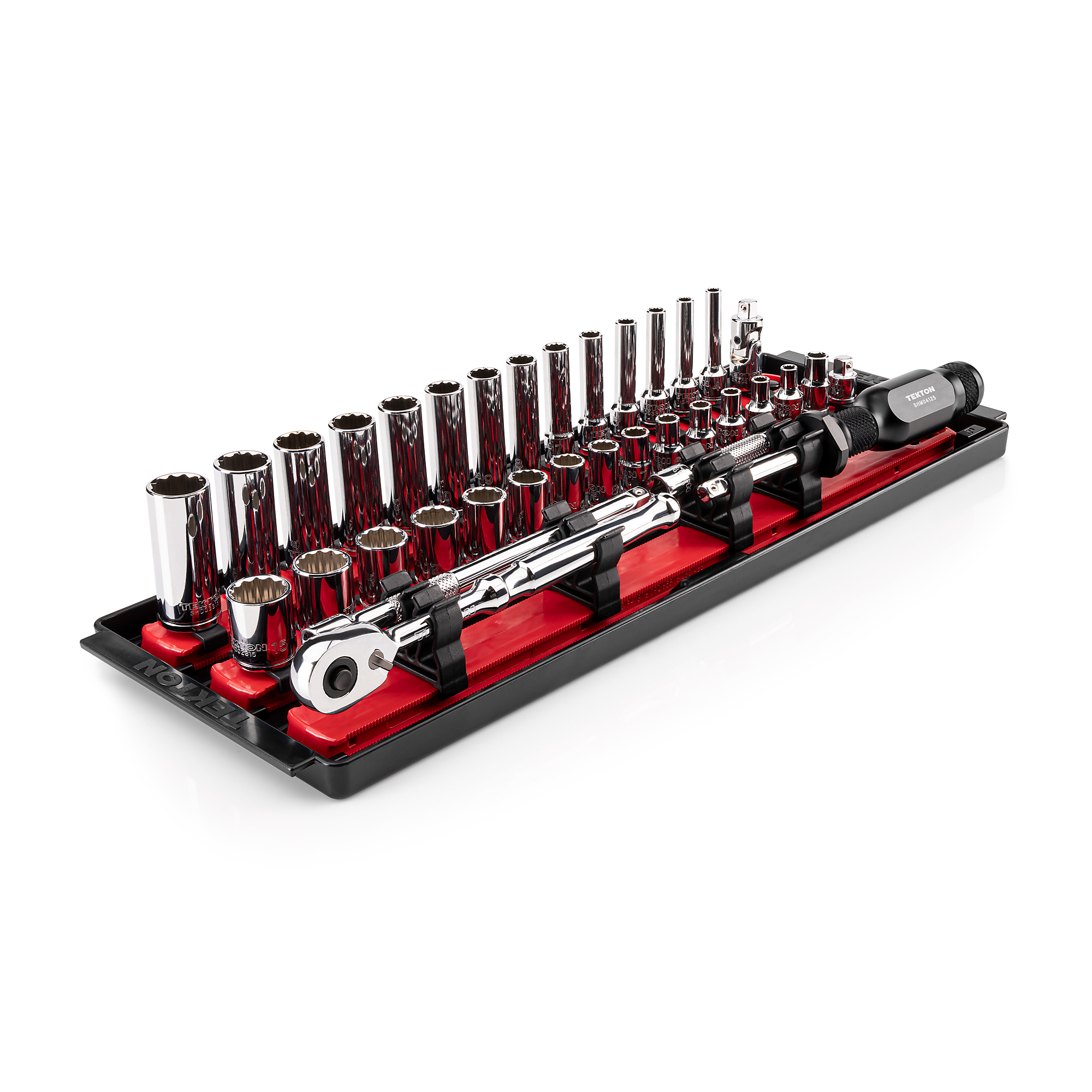 TEKTON Stecknuss-Set 1/4 Zoll Antrieb, 35-teilig – Metrisch 4–15 Mm Mit Ratschen