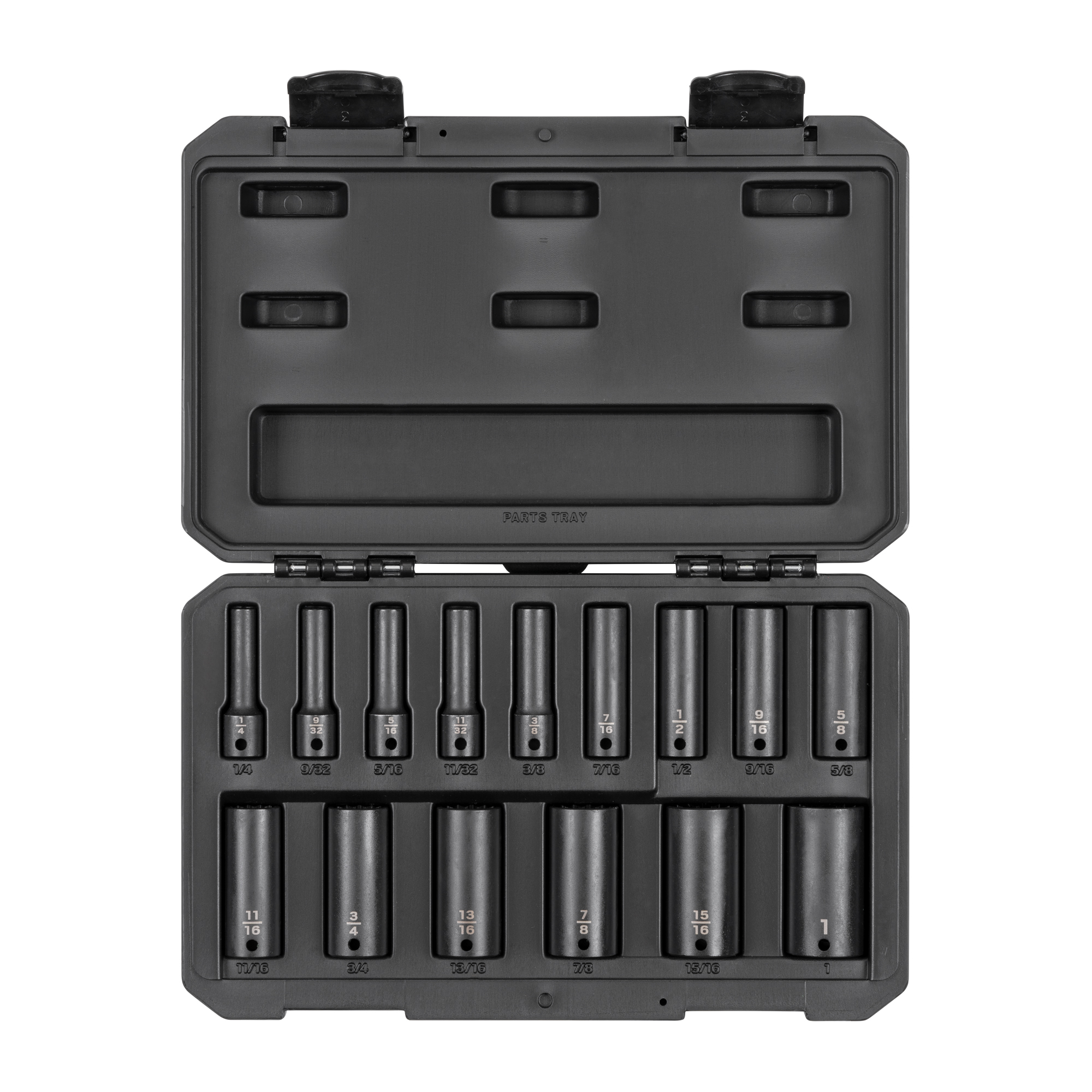TEKTON 3/8 Inch Drive Deep 12-Point Impact Socket Set with Case, 15-Piece (1/4 - 1 in.) | SID91305