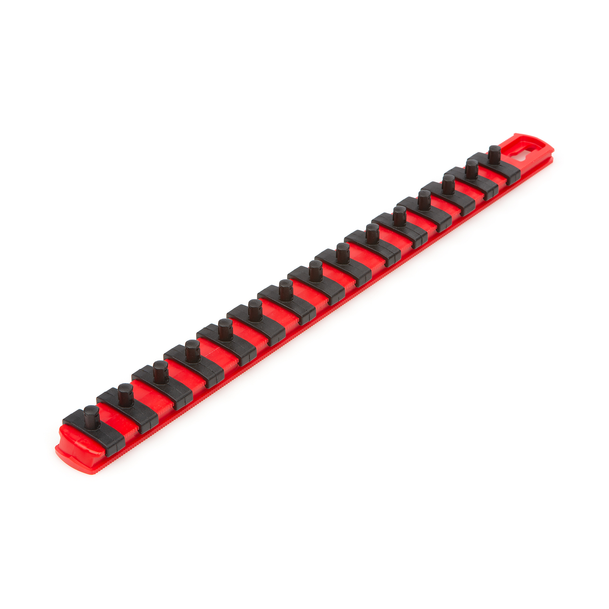 TEKTON 1/4 Inch Drive x 13 Inch Socket Rail, 15 Clips (Red) | OSR02115