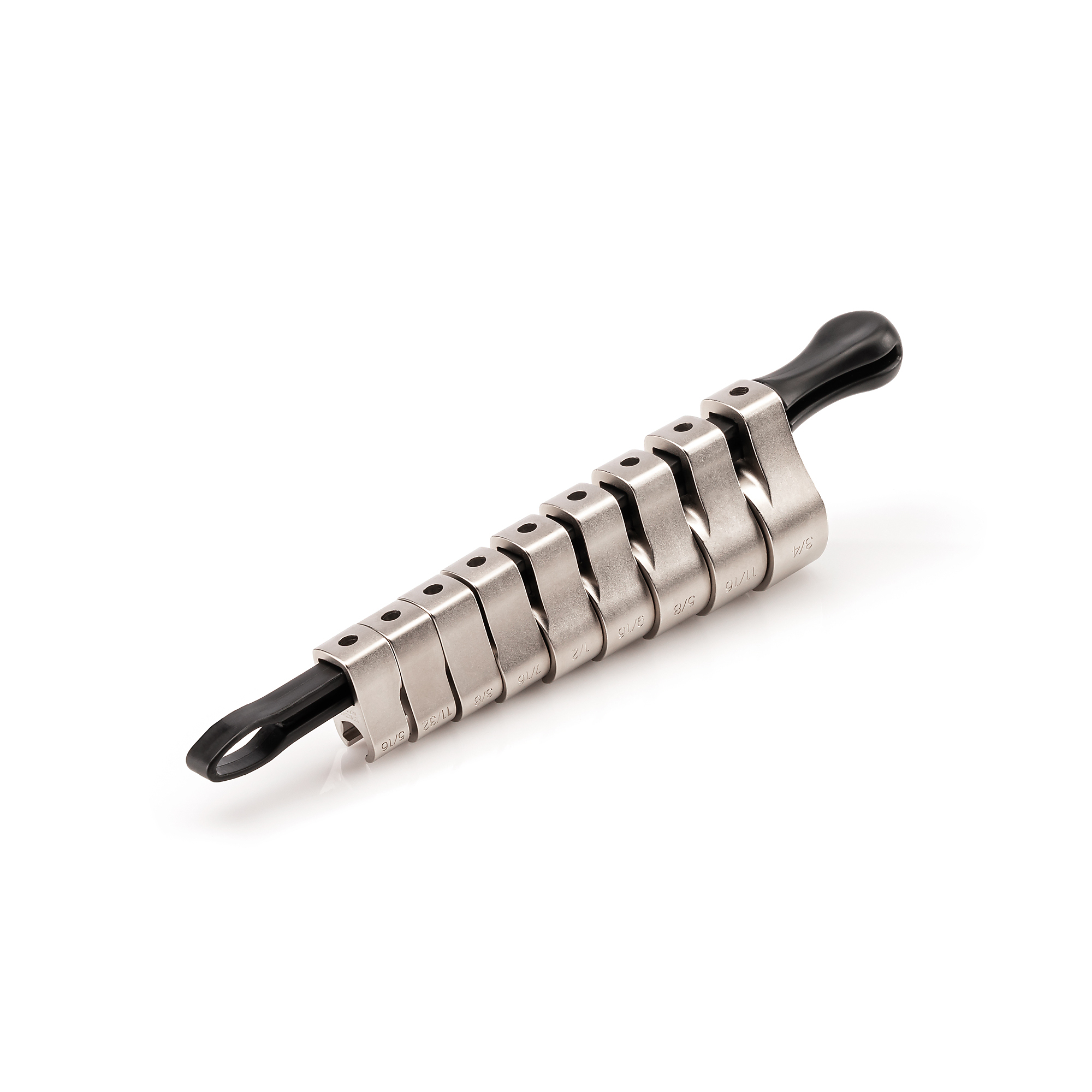 TEKTON 3/8 Inch Drive 6-Point Flare Nut Crowfoot Wrench Set with Key, 9-Piece (5/16 - 3/4 in.) | WCF91120