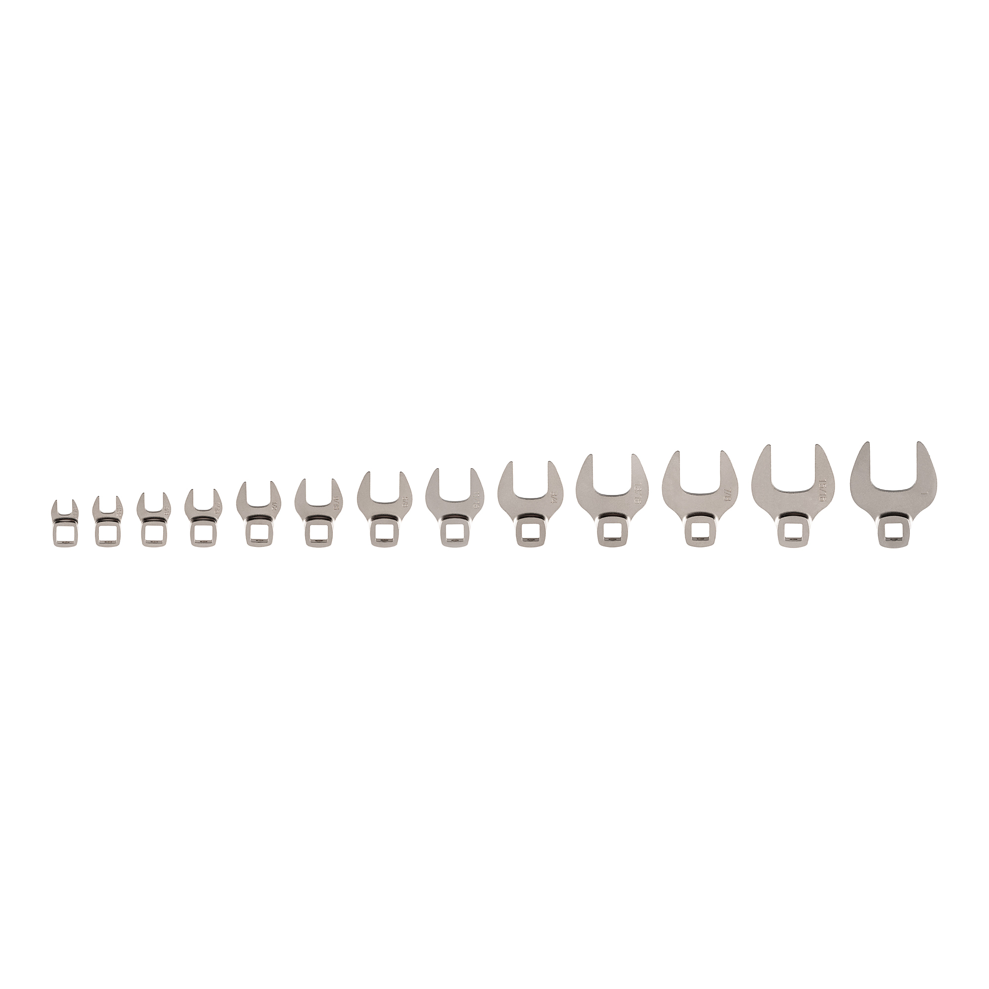 TEKTON 3/8 Inch Drive Crowfoot Wrench Set, 13-Piece (5/16 - 1 in.) | WCF93102
