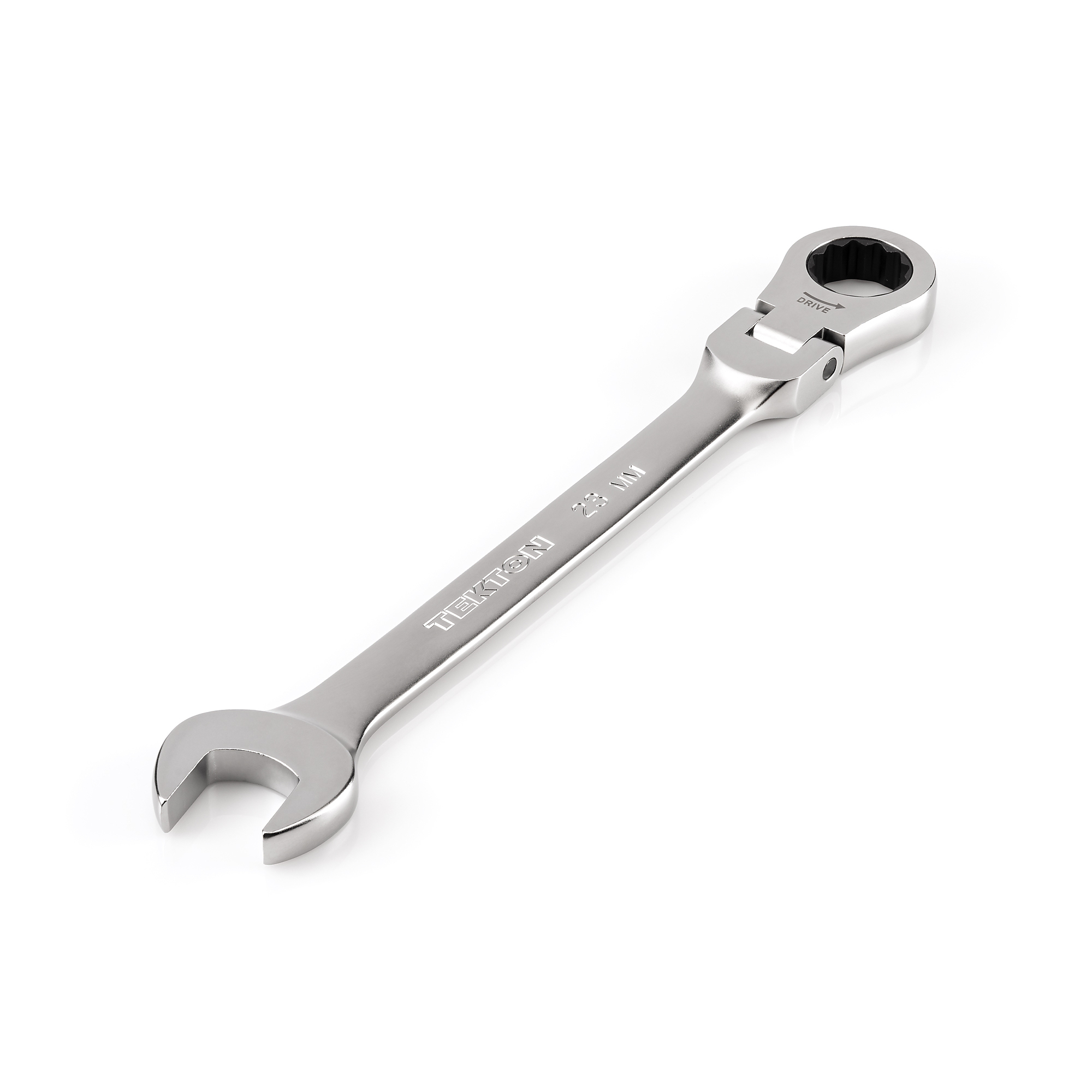 TEKTON 23 mm Flex Head 12-Point Ratcheting Combination Wrench | WRC26423