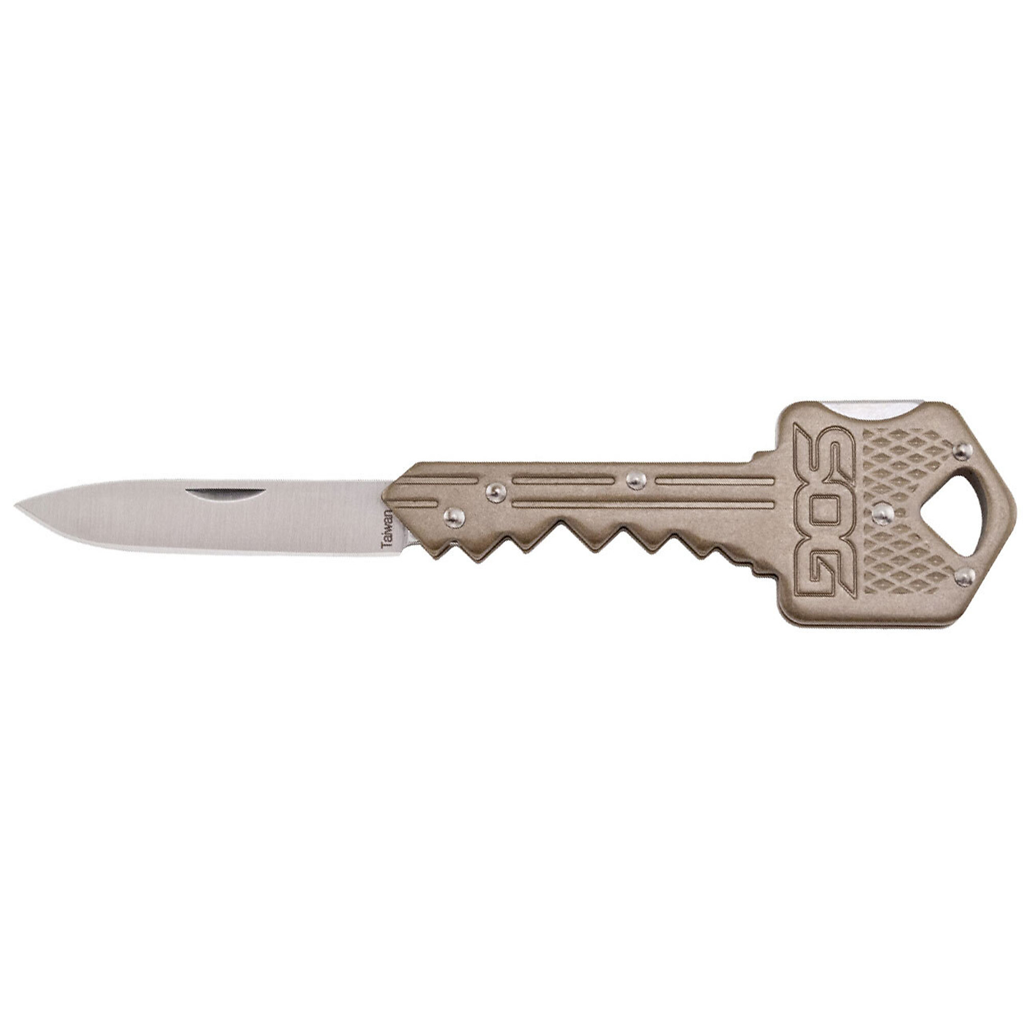 SOG Key Knife - Satin, 1.5in. Blade, 2.5in. Handle, Stainless Steel, Model# SOG-KEY102-CP