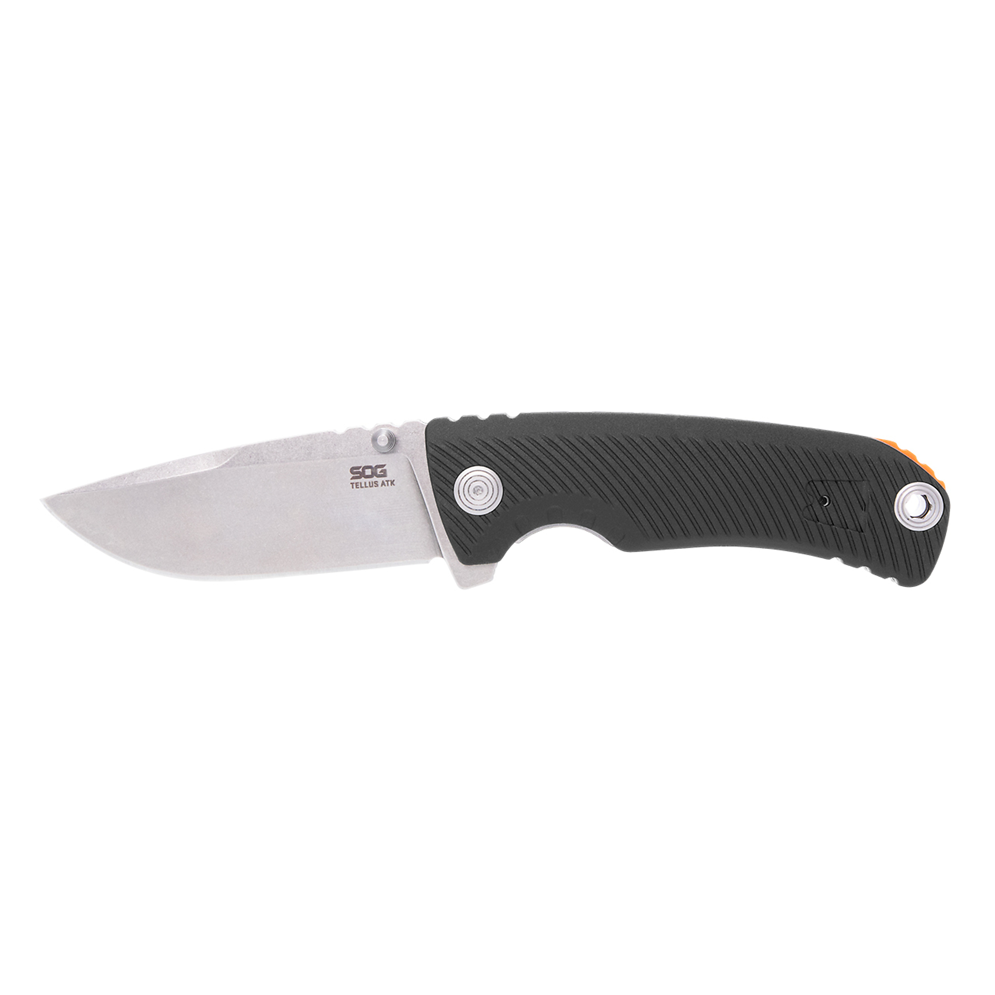 SOG Tellus ATK Folding Knife - 3.24in. Blade, 3.3in. Handle, Black Blaze Orange, Model# SOG-11-06-02-43
