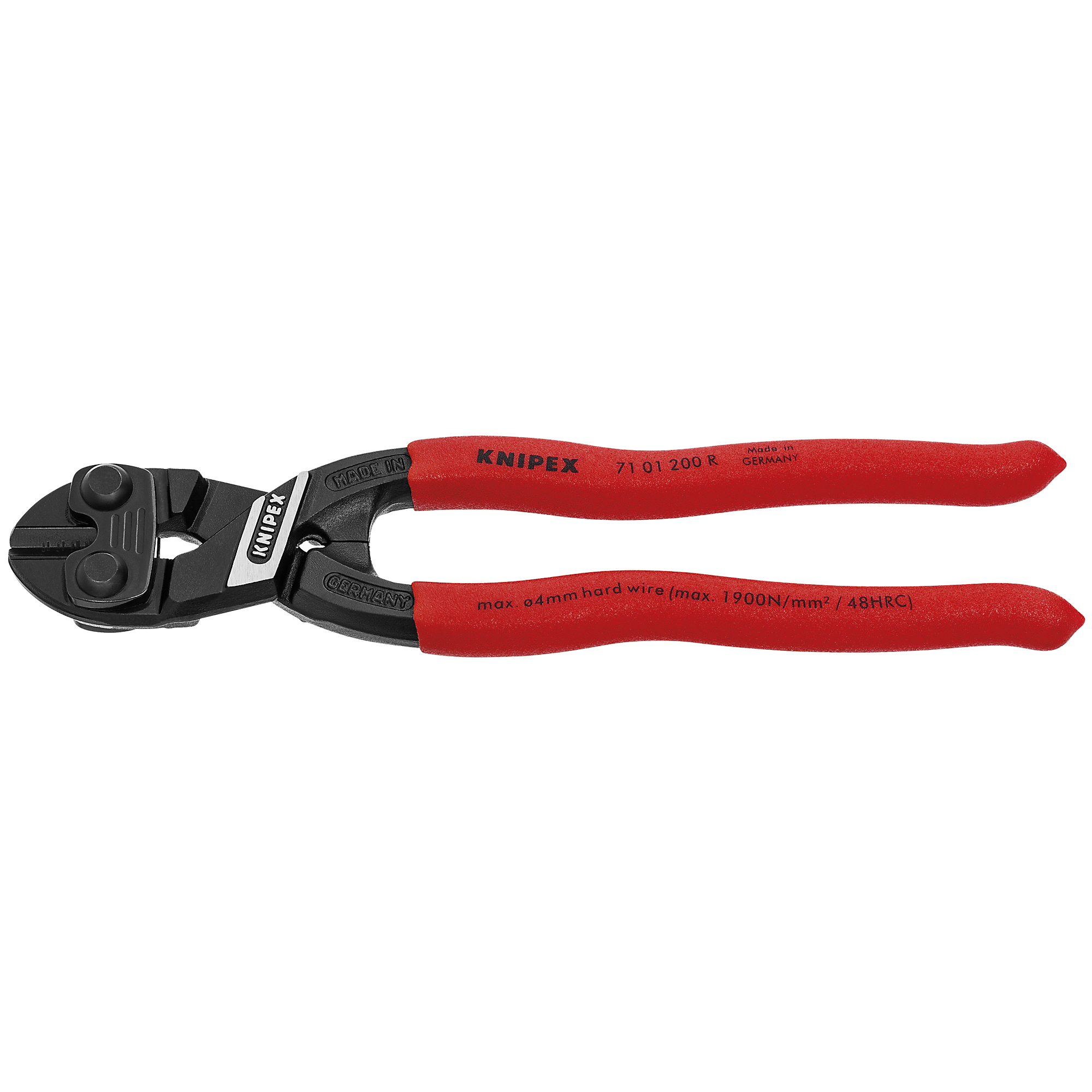 KNIPEX CoBolt HL Bolt Cutters - 8in., 0.25in. Jaw Opening, 0.25in. Cutting Capacity, Model# 71 01 200 R