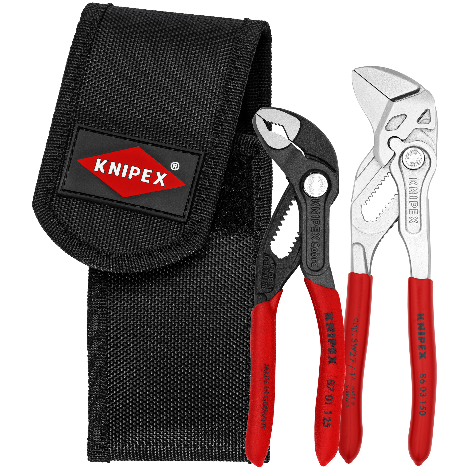 KNIPEX, Mini Pliers-Cobra/Pliers Wrench, 2 Pc, Pieces (qty.) 2 Material Chrome Vanadium, Model# 00 20 72 V01