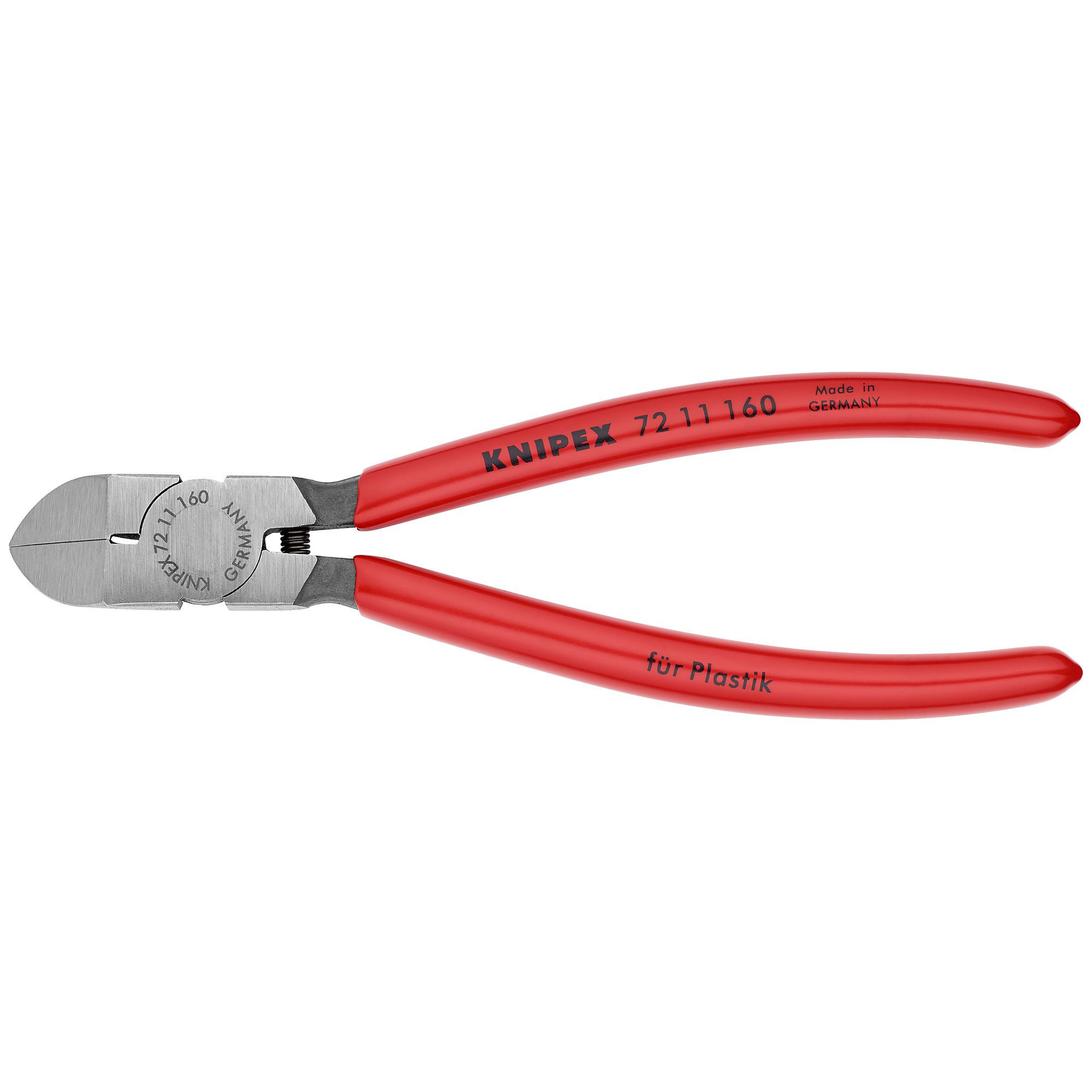 KNIPEX Diagonal Pliers - 6.25in., Flush Cutting, 45-Degree, Vanadium Steel, Model# 72 11 160