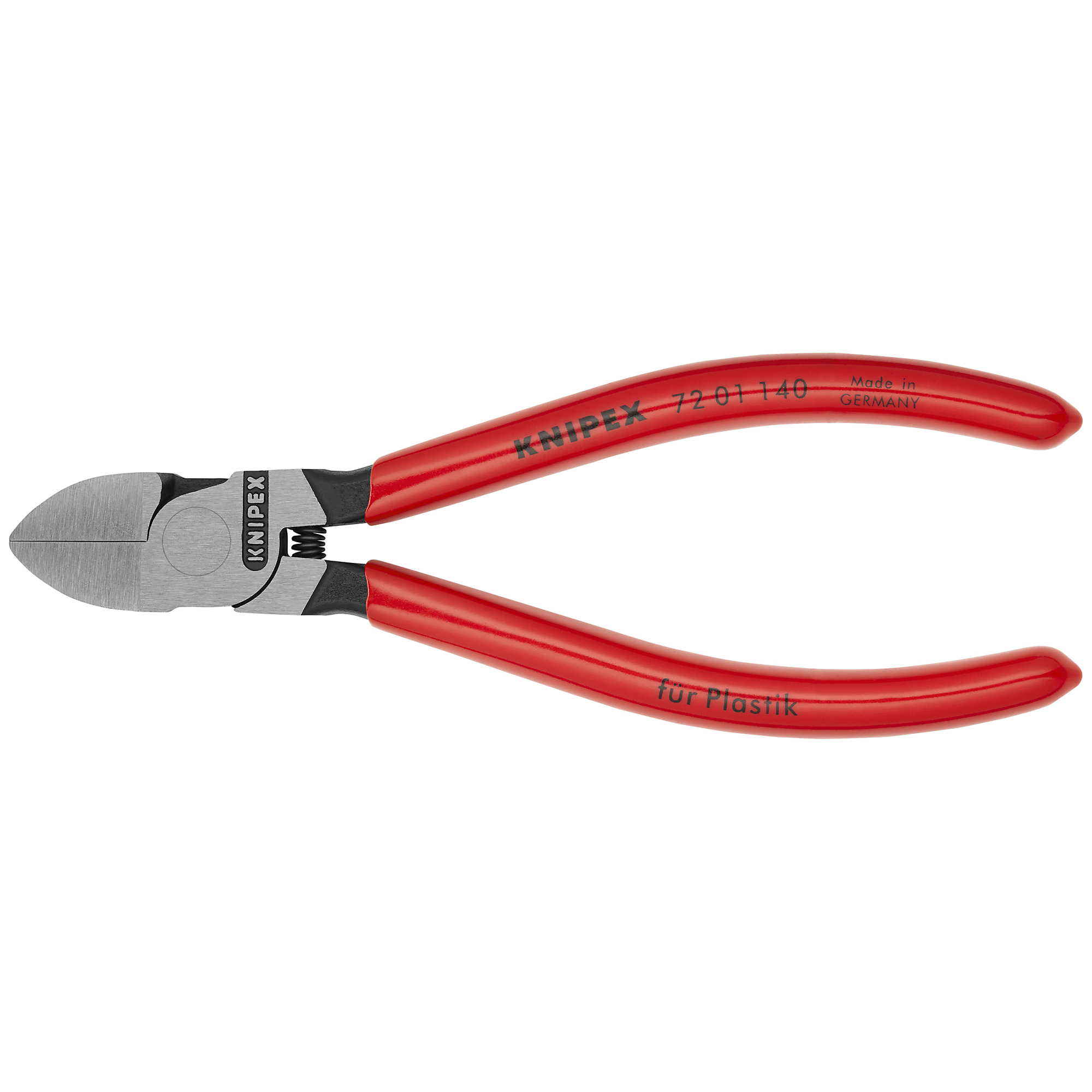 KNIPEX Diagonal Pliers - 5.5in., Flush Cutting, Vanadium Steel, Model# 72 01 140