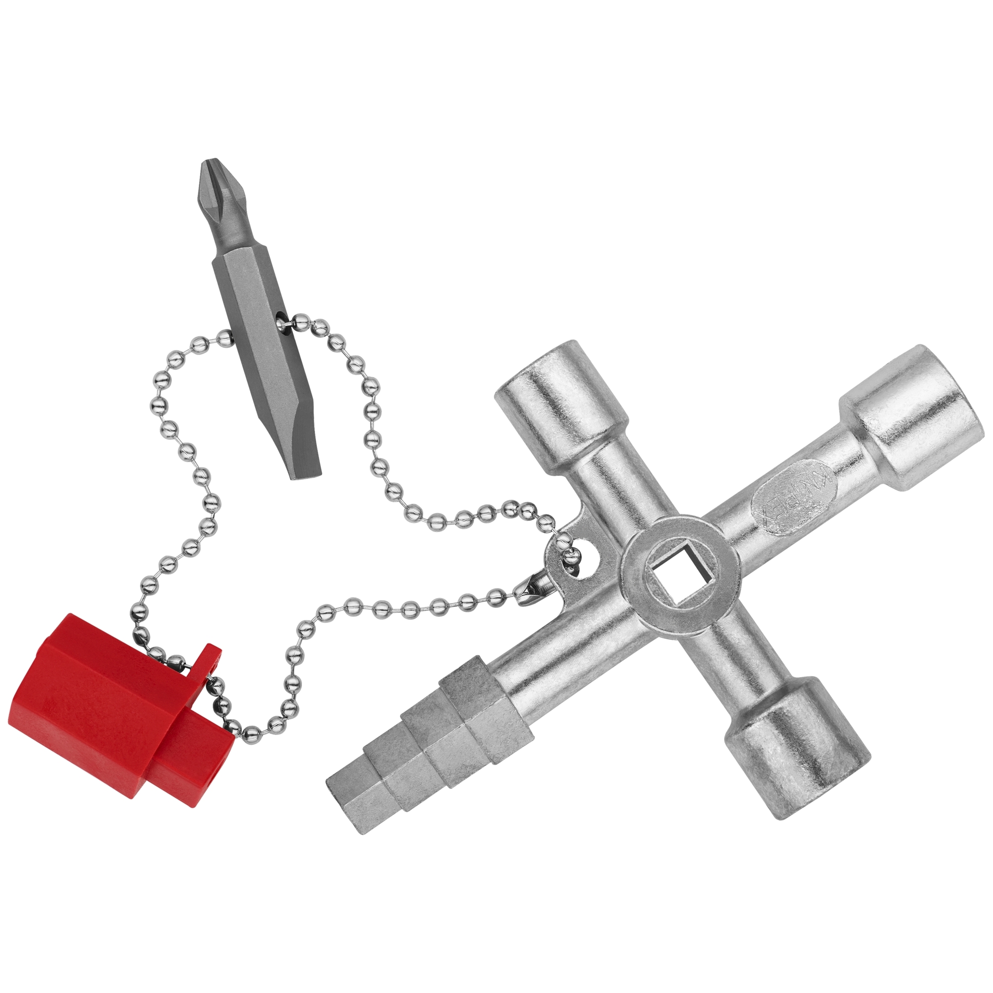 KNIPEX, Profi-Key Control Cabinet Key, 3in., Pieces (qty.) 1 Material Diecast Zinc, Model# 00 11 04